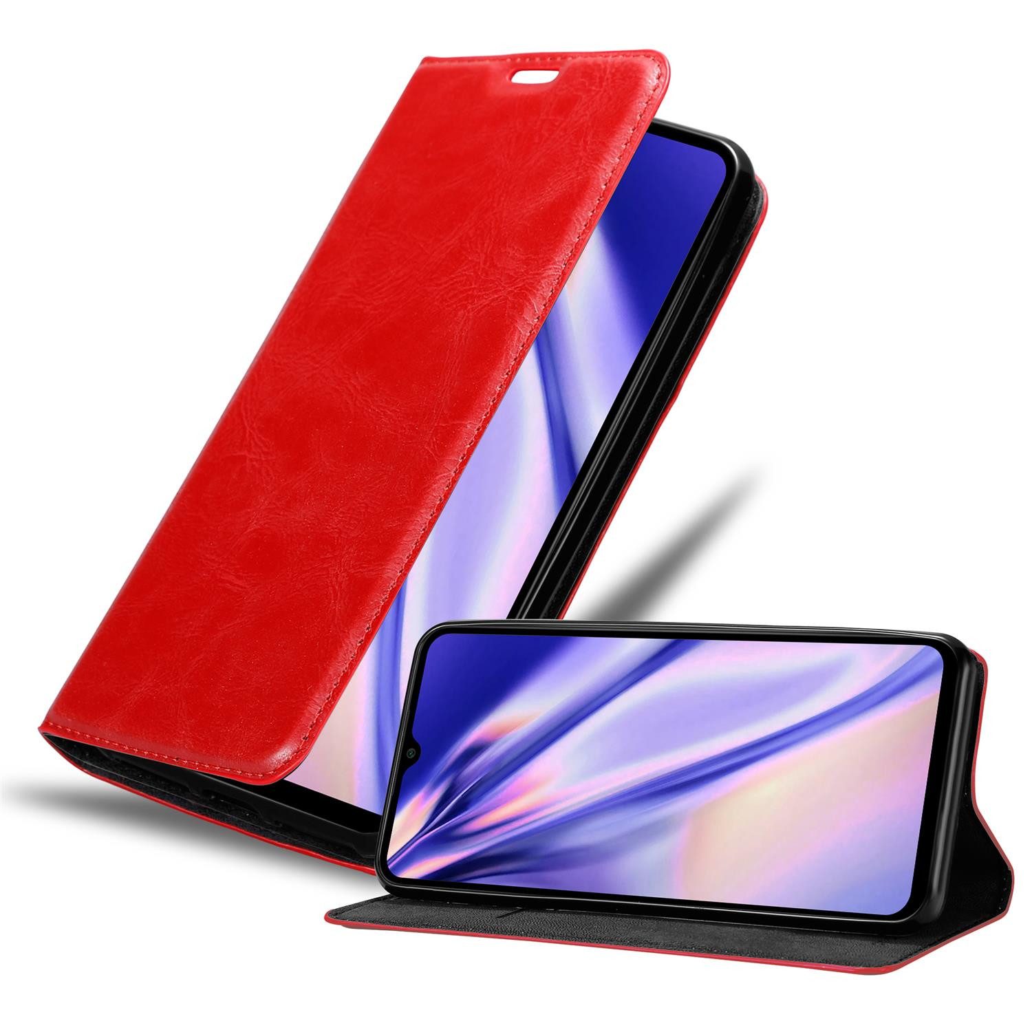 Cadorabo Handyhülle für Xiaomi RedMi 9A / RedMi 9AT Hülle Xiaomi RedMi 9A / RedMi 9AT, Hülle Schutzhülle mit Standfunktion, Magnetverschluss und Kartenfach