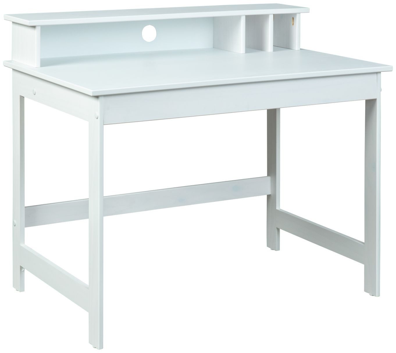 FURNARO Schreibtisch, Bürotisch, Tisch, Massivholz