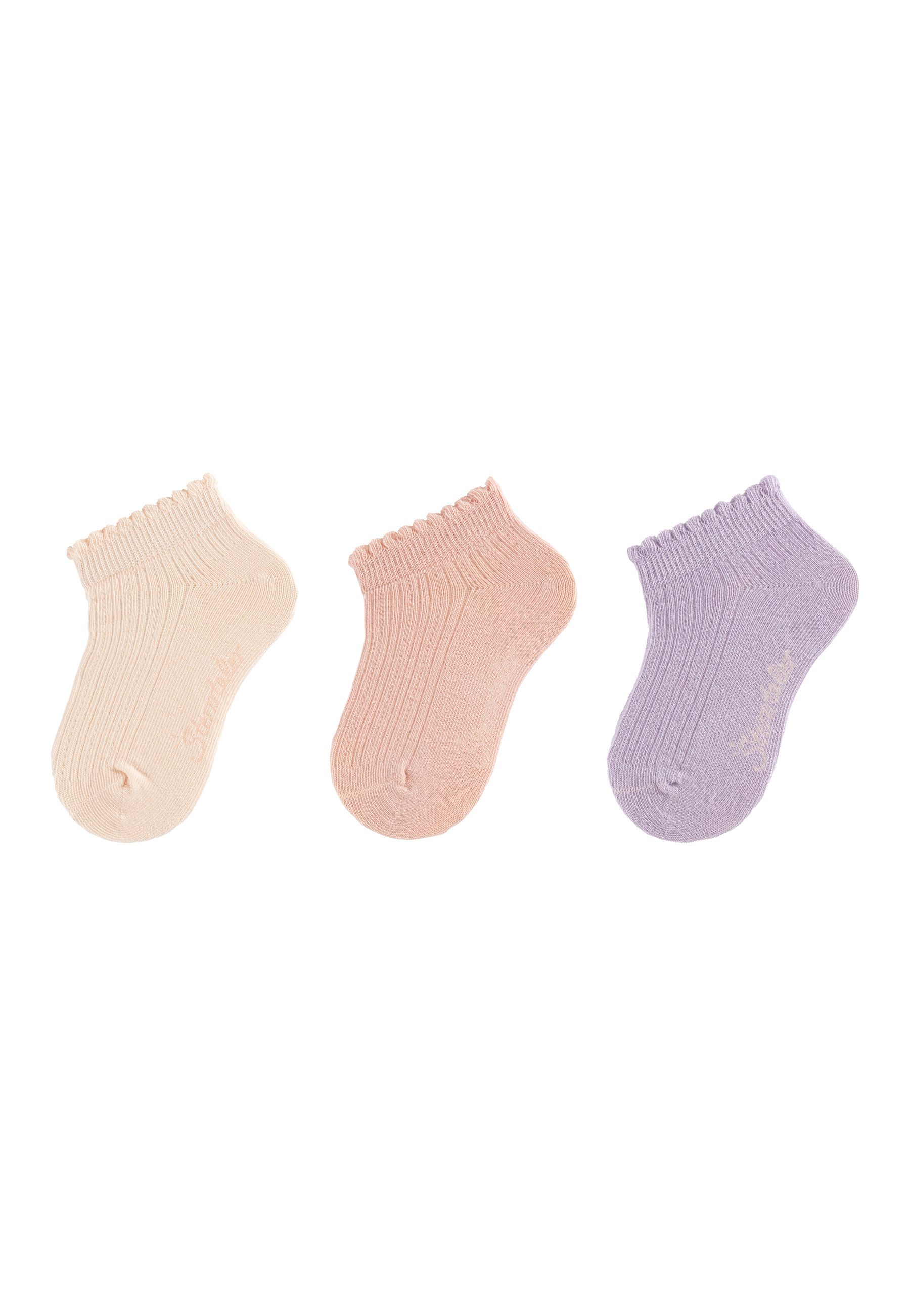 Sneakersocken Sneaker-Socken 3er-Pack Struktur