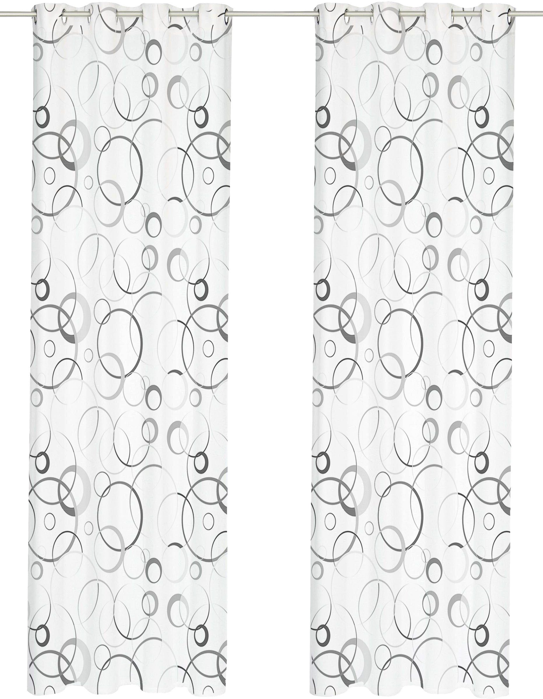 Bruno Banani Gardine Maze (1 St), Ösen, blickdicht, 1 Schal, mit modernen K günstig online kaufen