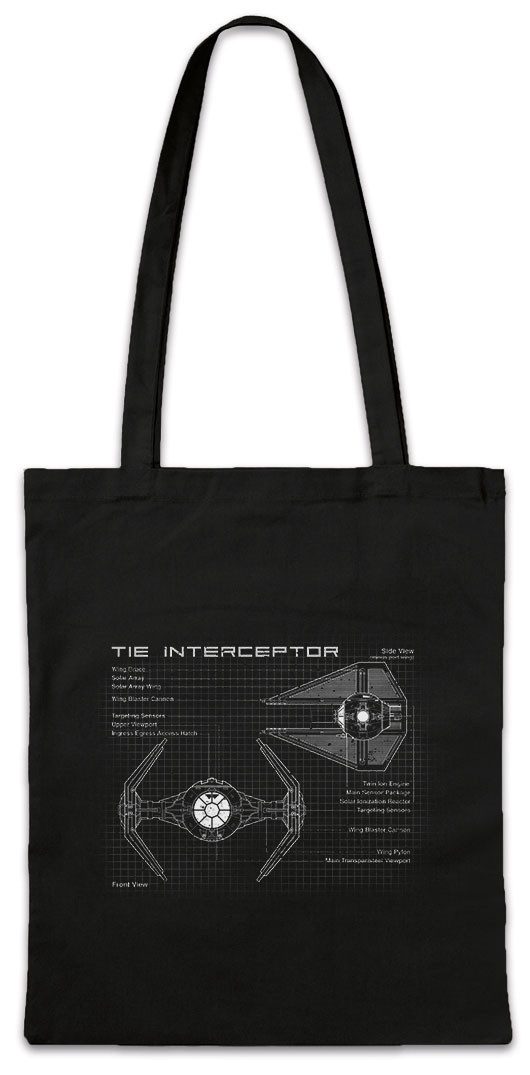 Beuteltasche Tie Blueprint Stofftasche Star Empire Fighter Storm Wars Interceptor