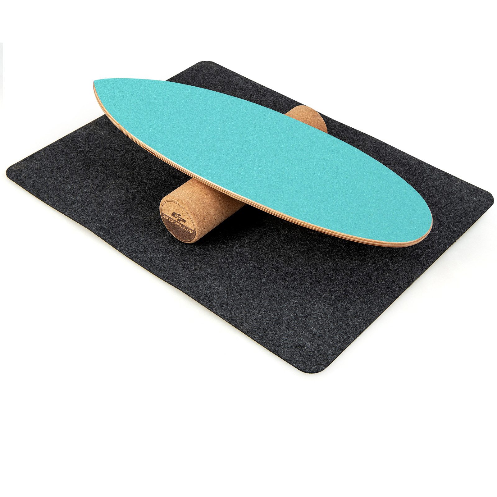 COSTWAY Balanceboard, aus Holz, für zuhause, inkl. Korkrolle, bis 227kg