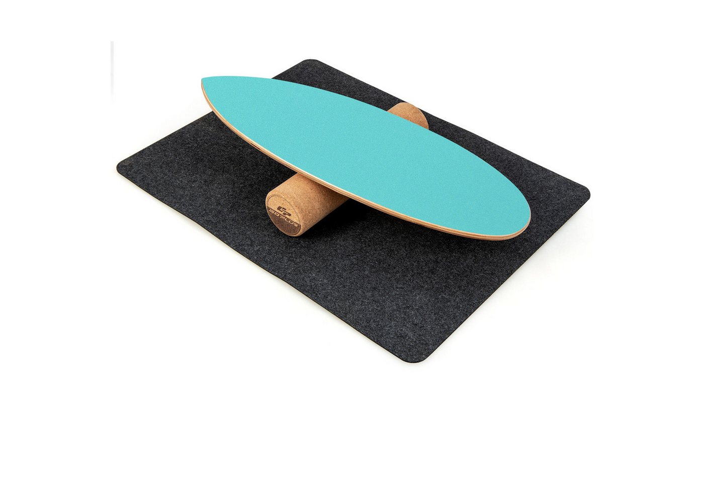 COSTWAY Balanceboard, aus Holz, für zuhause, inkl. Korkrolle, bis 227kg