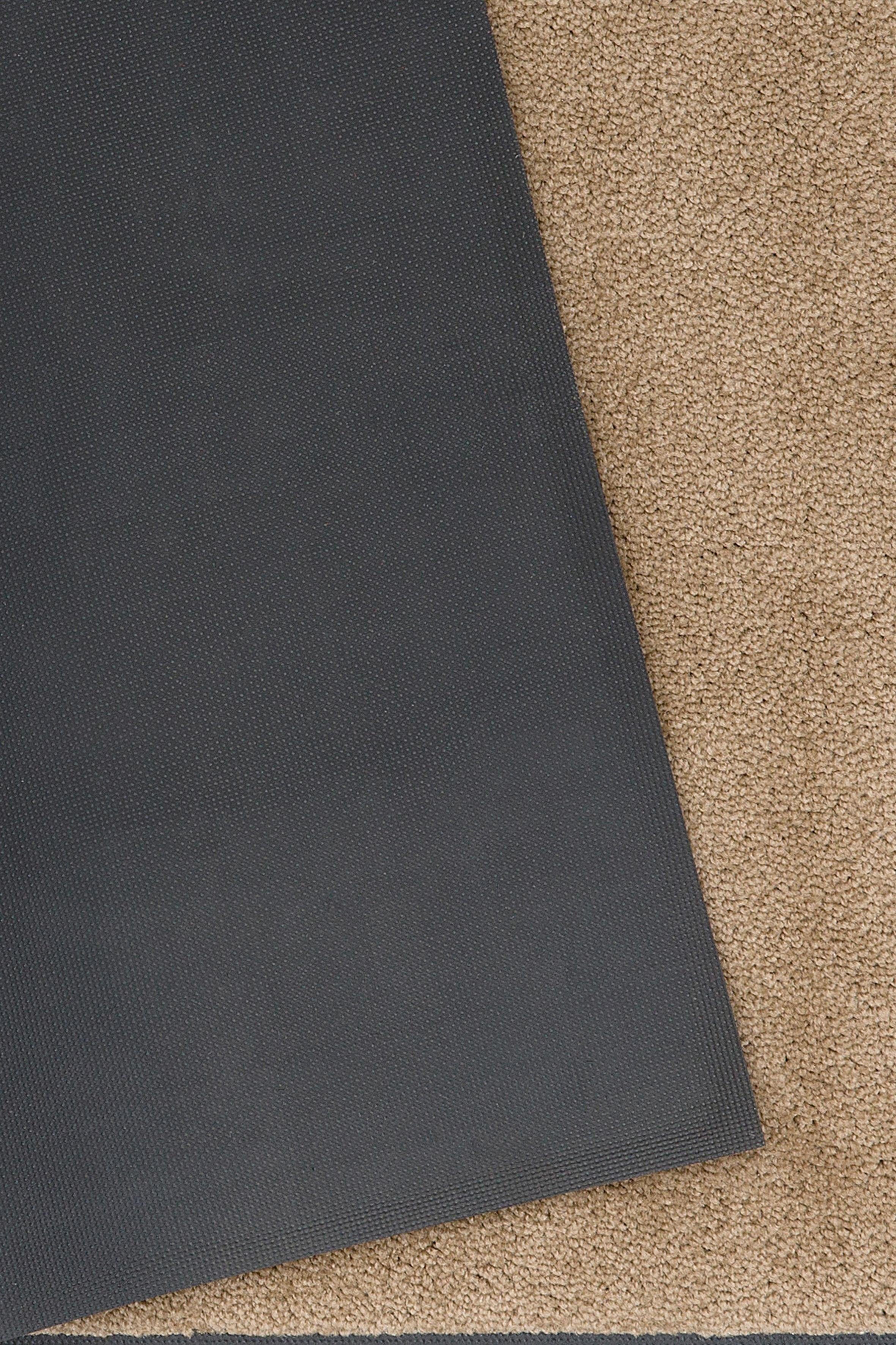 Fußmatte Lavea, andas, rechteckig, Höhe: Outdoor-Teppich, mm, waschbar Uni-Farben, Schmutzfangmatte, und In- 9 taupe