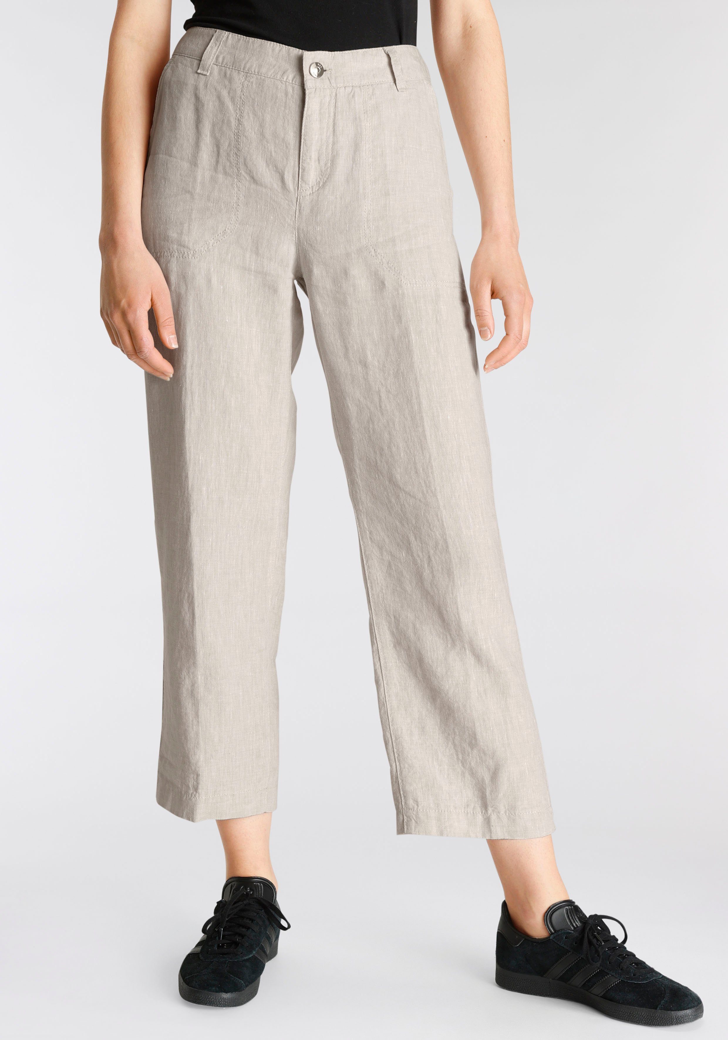 MAC Leinenhose grey melange