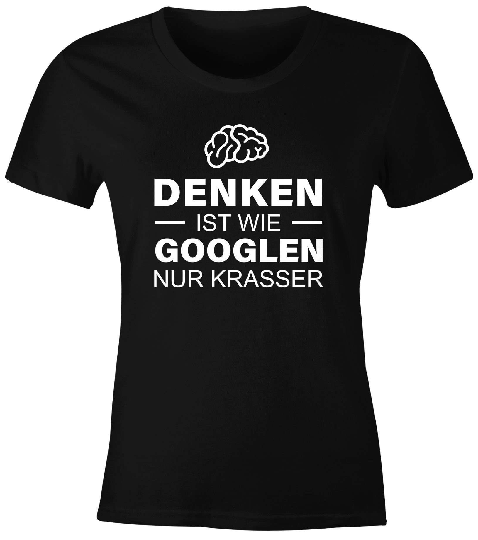 MoonWorks Print-Shirt witziges Damen T-Shirt Denken günstig online kaufen