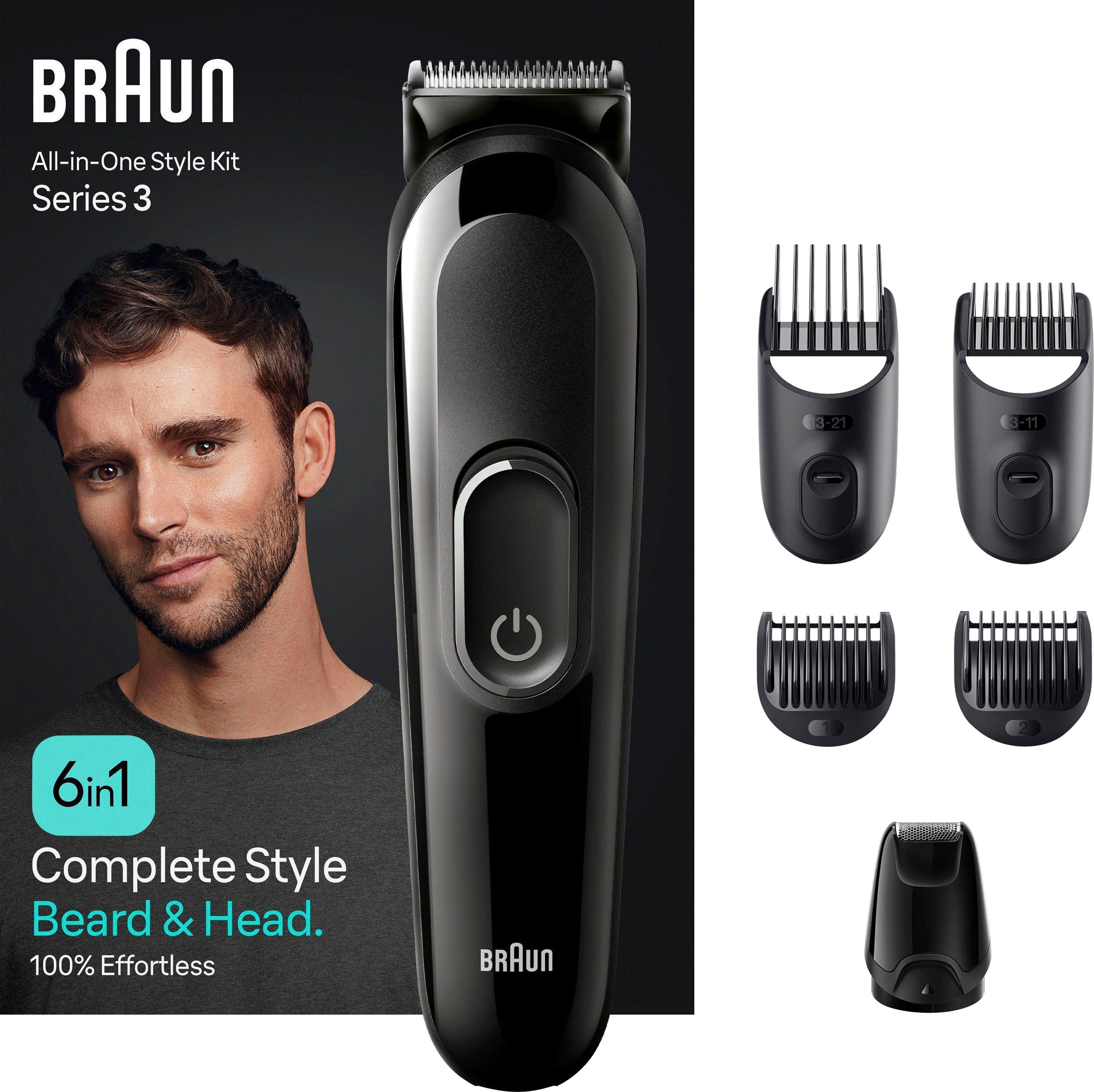 unvergleichbar Braun Haarschneider All-In-One Styling 50 kabellose Set, Laufzeit 6-in-1 Min. Set MGK3420, Styling Barttrimmer