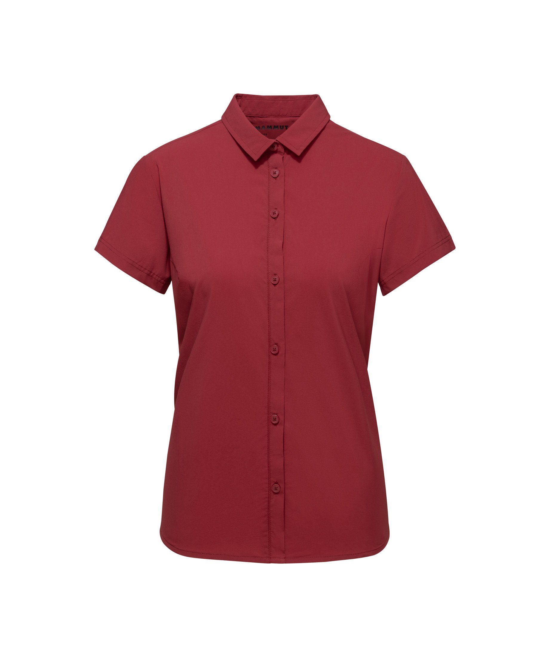aus Kurzarmhemd red elastischem Trovat Material Shirt blood Light Women Mammut