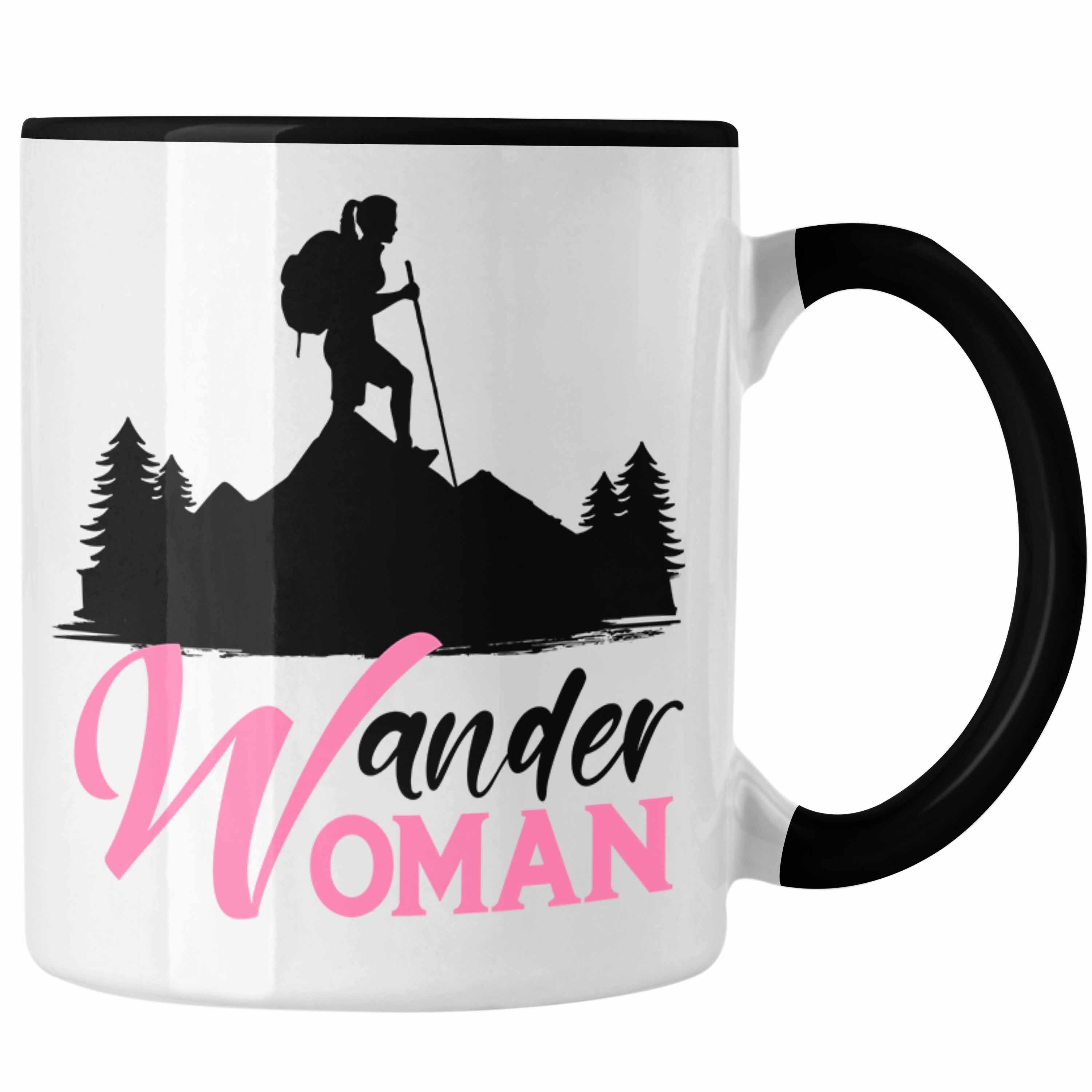 Trendation Tasse Geschenkidee Tasse Trendation Wandern - Wandern Tasse Woman Lustige Schwarz zum Wander Geschenk Frauen
