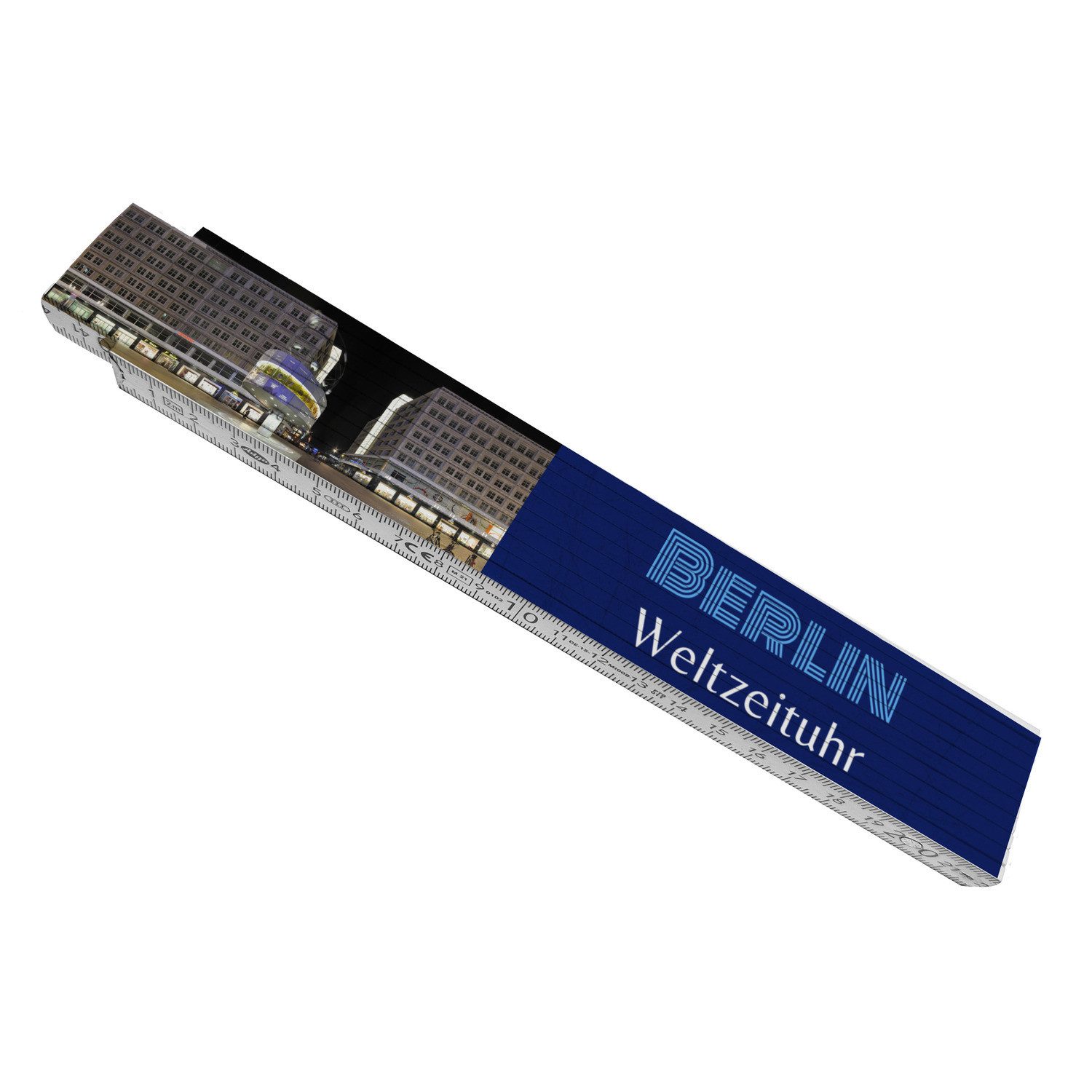 speecheese Zollstock streetline Berlin Weltzeituhr Meterstab aus Holz