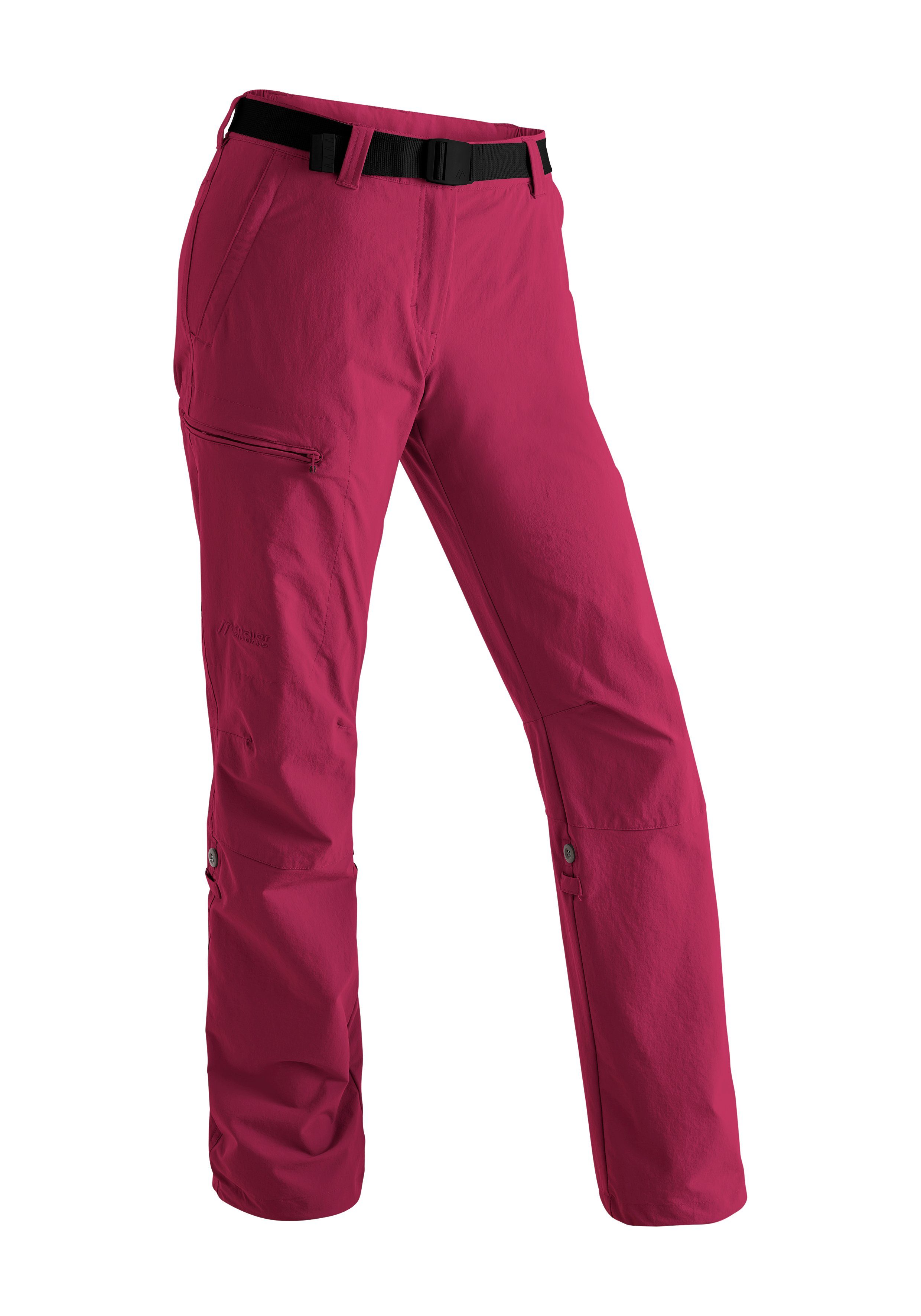Maier Sports Funktionshose Lulaka Damen Wanderhose, atmungsaktive Outdoor-Hose mit Roll up Funktion purpurrot | Outdoorhosen