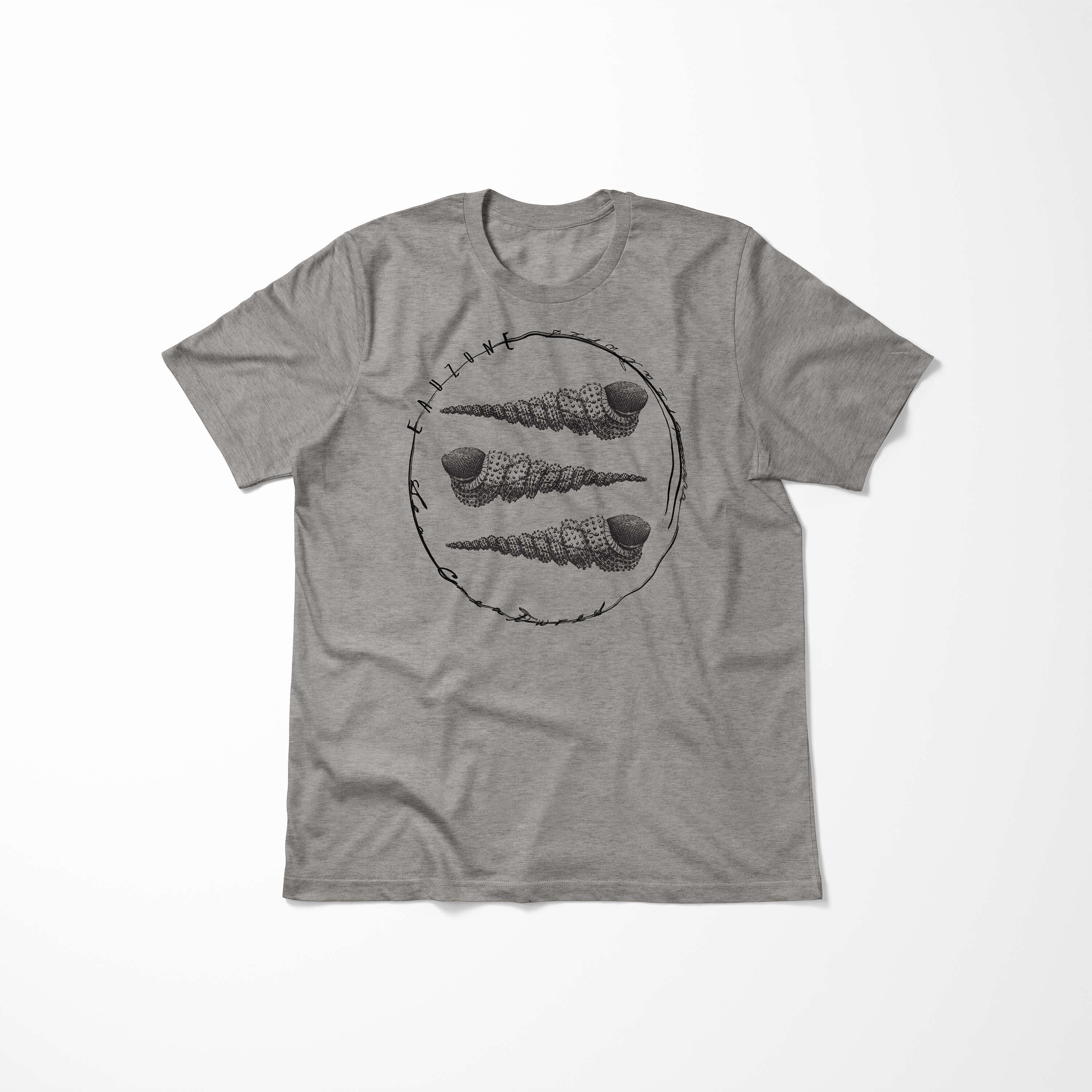 Serie: - Schnitt Creatures, Sea Ash sportlicher T-Shirt Art feine Struktur T-Shirt Sinus Sea Fische / Tiefsee 092 und