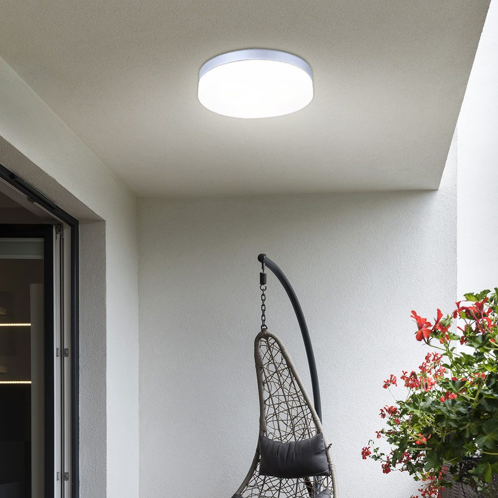 GLOBO LIGHTING Deckenleuchte, Leuchtmittel nicht inklusive, Badezimmer Lampe Deckenleuchte Außenleuchte Balkon wetterfest IP44