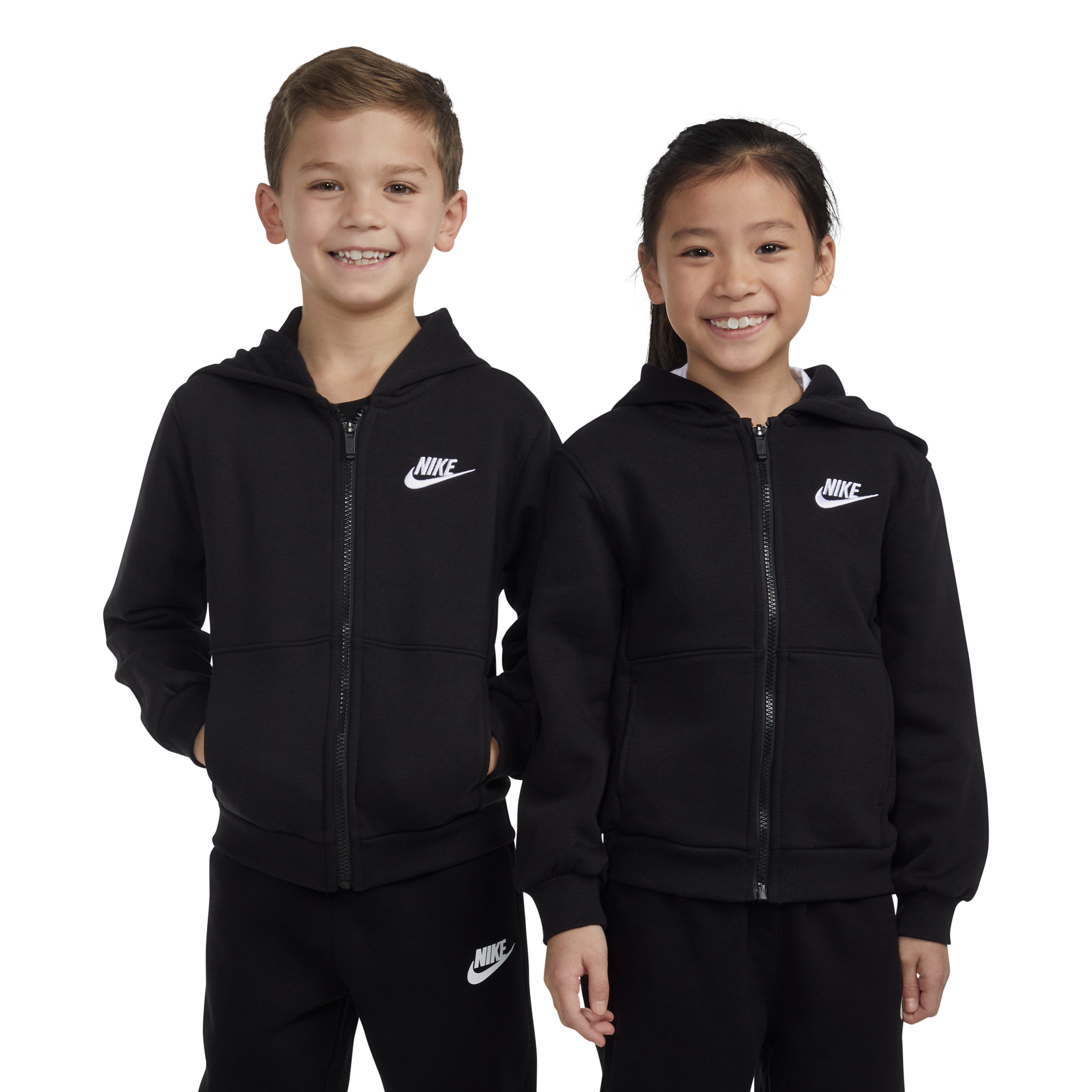 Nike Sportswear Kapuzensweatjacke NKN N NSW CLUB FLEECE LBR FZ mit Kapuze, Langarm-Design, unifarben, angeraute Sweatware