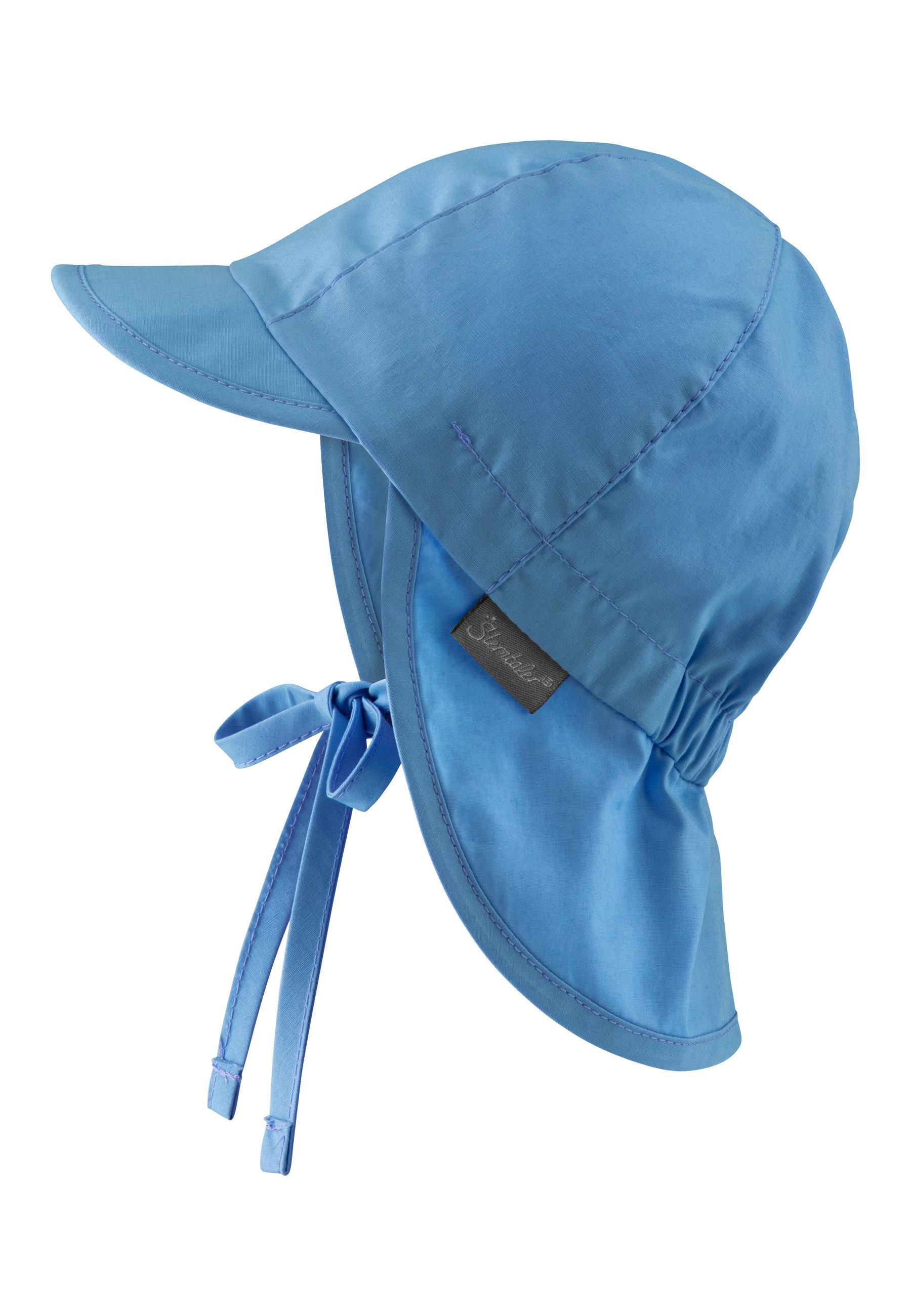 Sterntaler® Schirmmütze UV-Schutz 50+ Schirmmütze mit Nackenschutz uni (1-St) Mütze mit Nackenschutz aus UV-Popeline unifarben – Bild 3 von 5