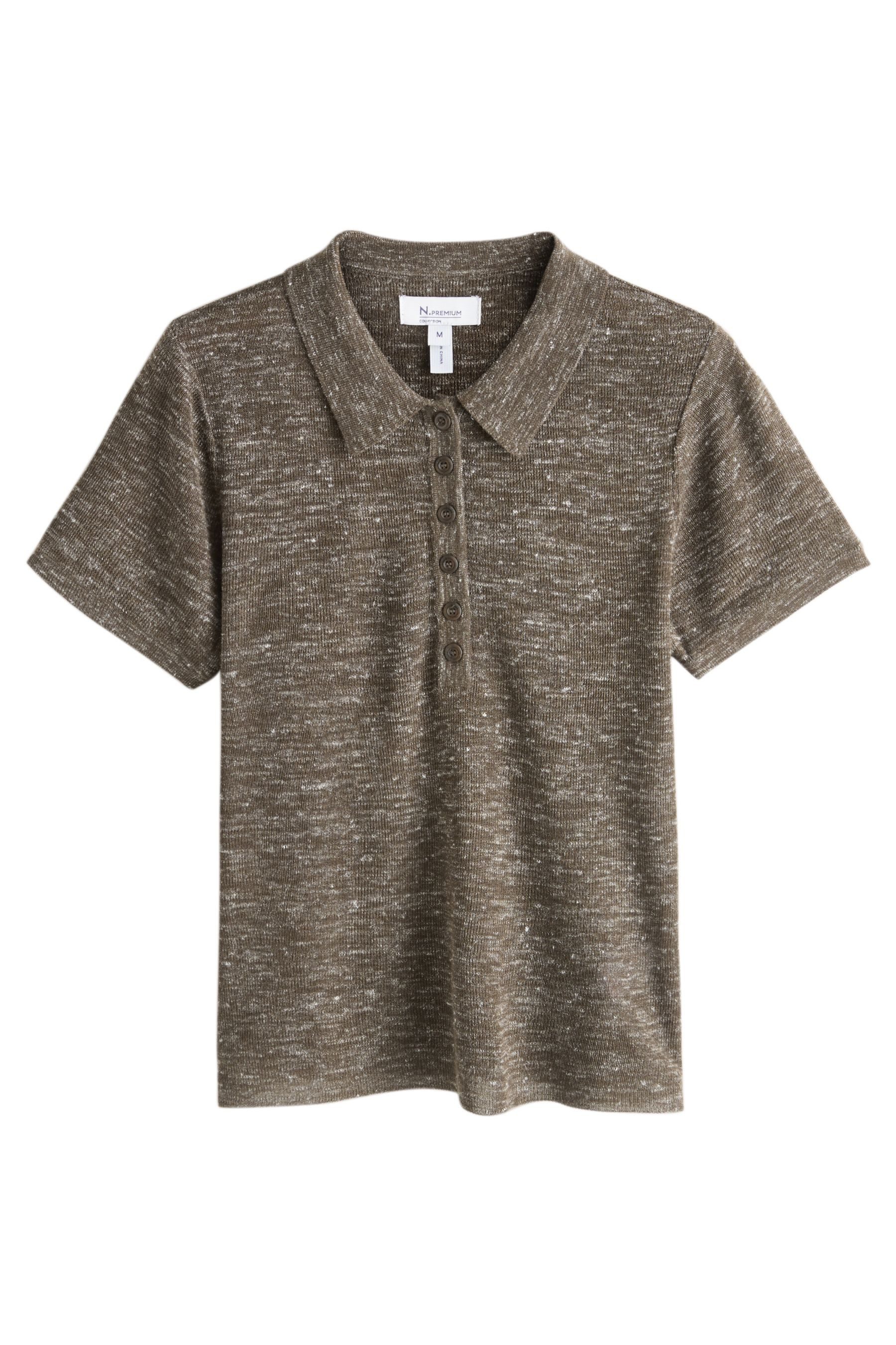 Next T-Shirt N. Premium körpernahes T-Shirt mit Henley-Kragen (1-tlg)