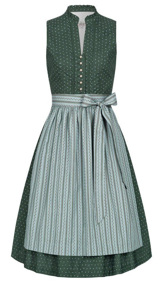 Trachtenkleid Dirndl midi Jette in Petrol von Nübler