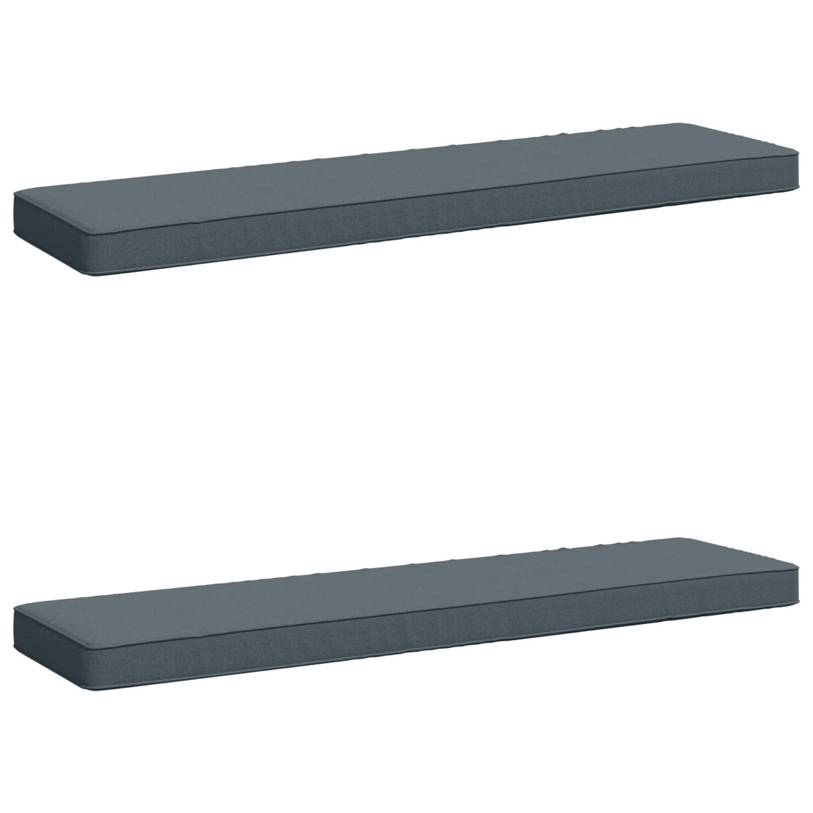 vidaXL Sitzauflage 2-teilige Bankkissen VUGHT 2 pcs 100 % Polyester Blau, (2 St)