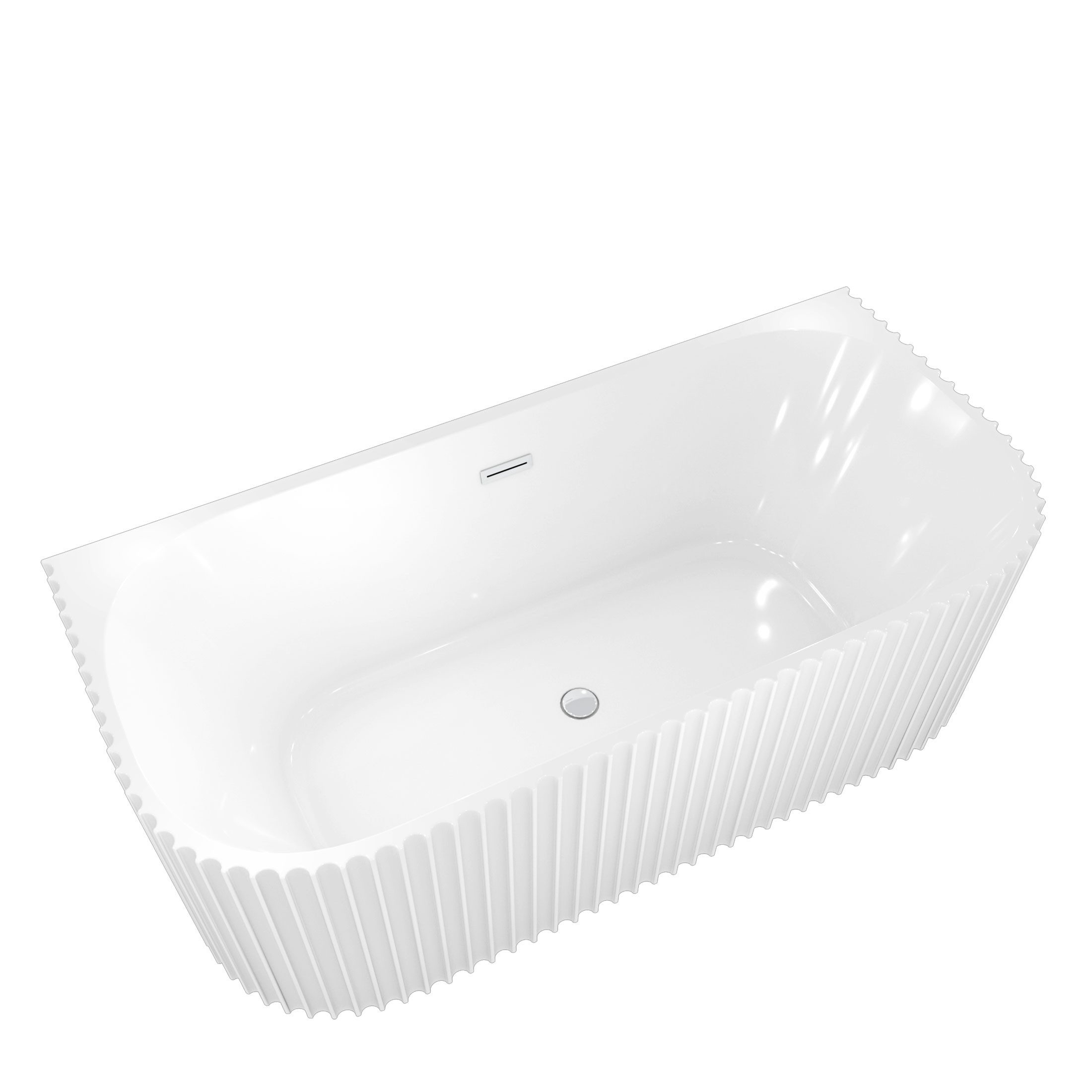 AcquaVapore Badewanne freistehende Badewanne Wanne F07-ALL 170x80cm, (1-tlg), mit Ablaufgarnitur