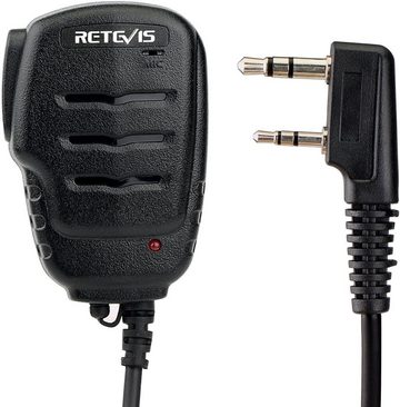 Retevis Walkie Talkie RS111 Lautsprechermikrofon Kompatibel mit UV-5R Funkgerät (2 Stück)