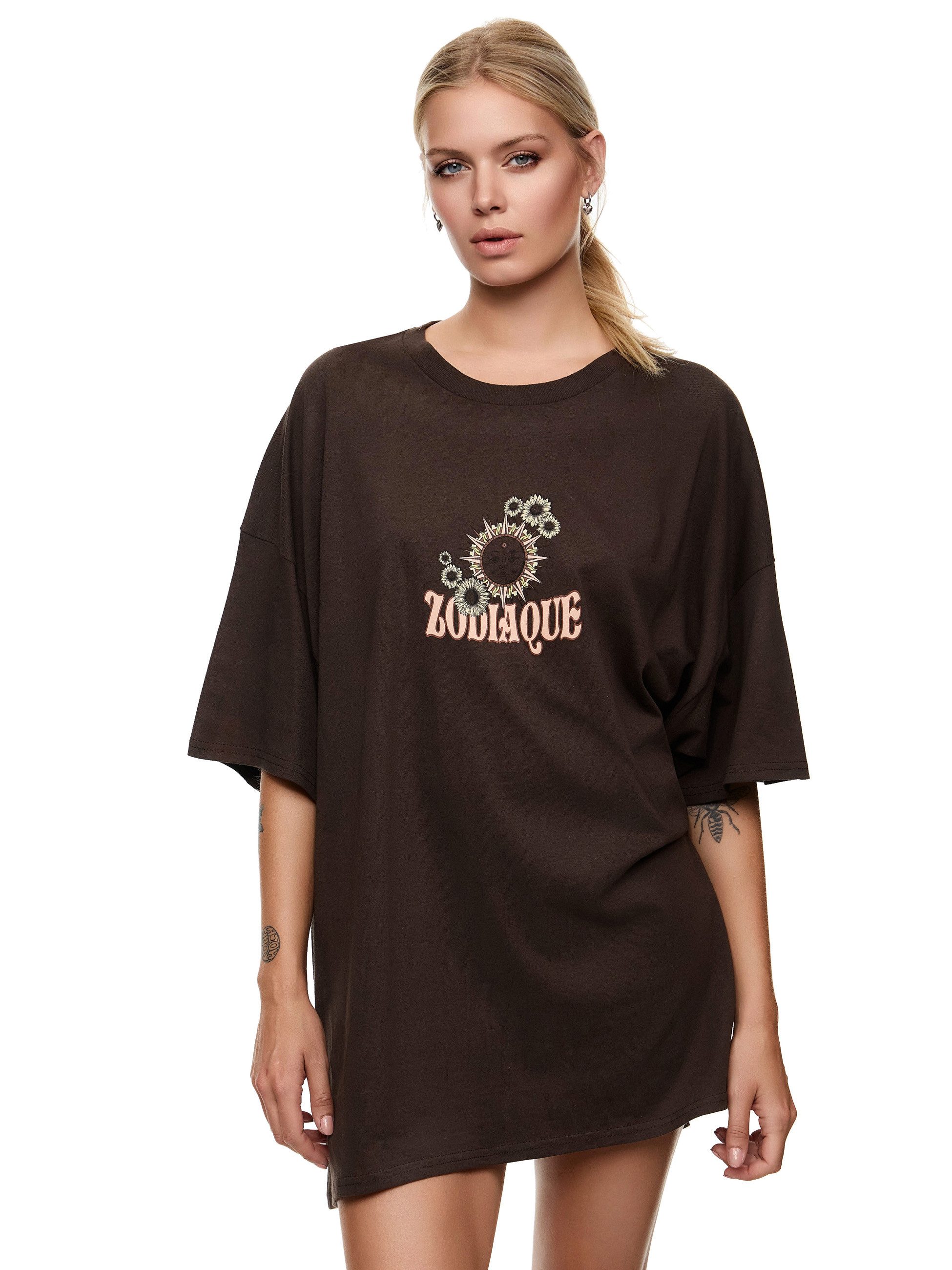Worldclassca Oversize-Shirt Worldclassca Oversized T-Shirt T-Shirt-Kleid Shirt Print TEE Oberteil