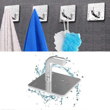 BAYLI Handtuchhalter 4 Stück Handtuchhalter ohne bohren für Bad & Küche - Mehrzweckhaken