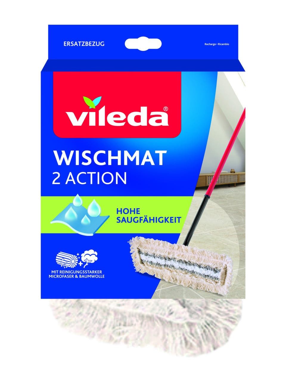 Vileda Staubwischer Vileda Ersatzbezug für Bodenwischer WischMat Combi