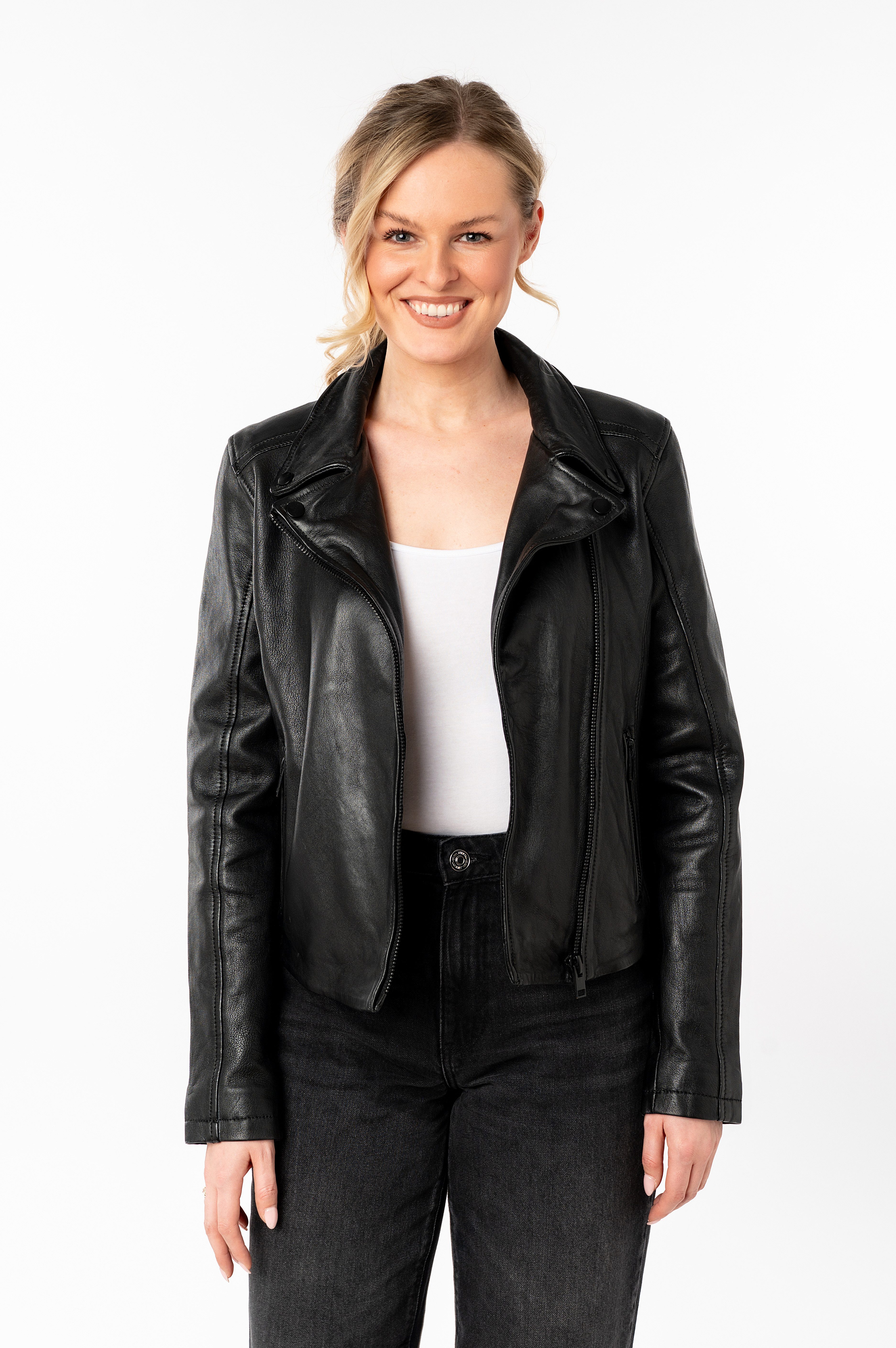 Mauritius Lederjacke MWMishell SF mit Reverskragen, Slim Fit günstig online kaufen