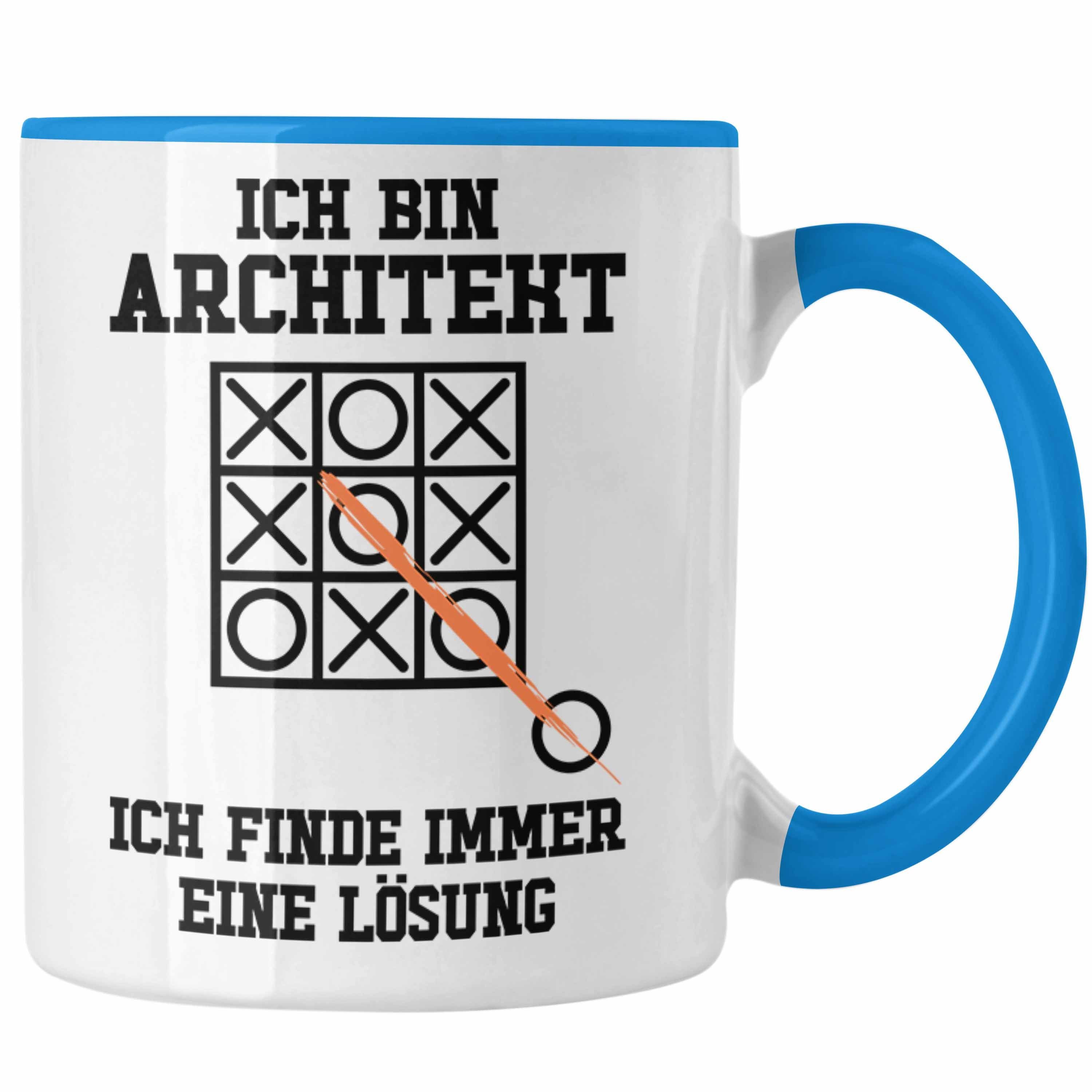 Blau - Geschenk Männer Trendation Kaffeetasse Geschenkidee Architektur Spruch Tasse Architekten Architekt mit Trendation Tasse Lustig