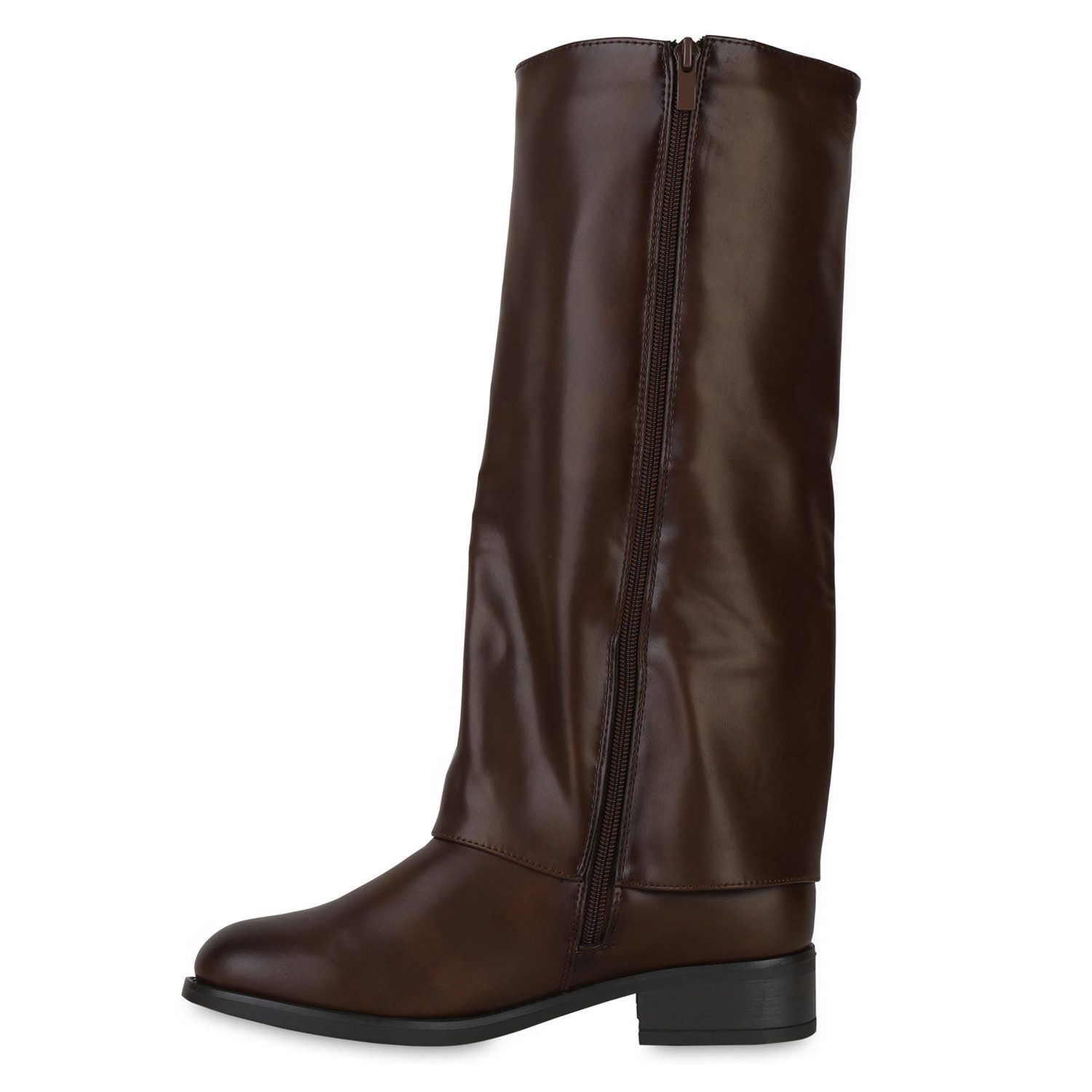 VAN HILL 841330 Stiefel Damen Gefütterte Klassische Stiefel Leder-Optik Bas günstig online kaufen