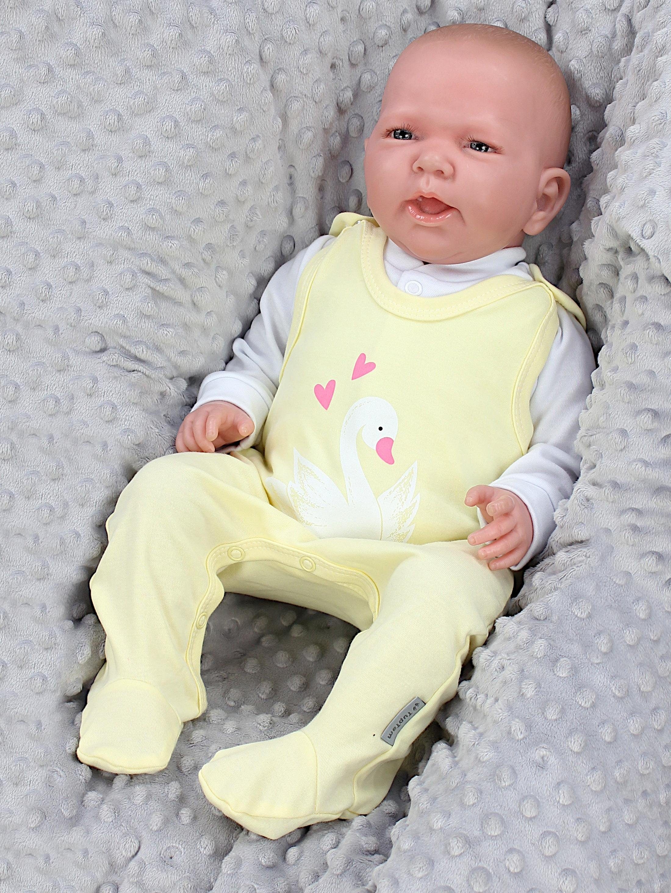 Mädchen Spruch Perfect Strampler Rosa mit Gelb Baby TupTam Schwan TupTam Miss Unicorn Strampler Weiß 3er Aufdruck Pack
