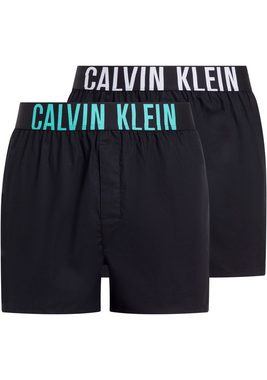 Calvin Klein Underwear Webboxer BOXER SLIM 2PK (Packung, 2-St., 2er) mit Logo-Bund