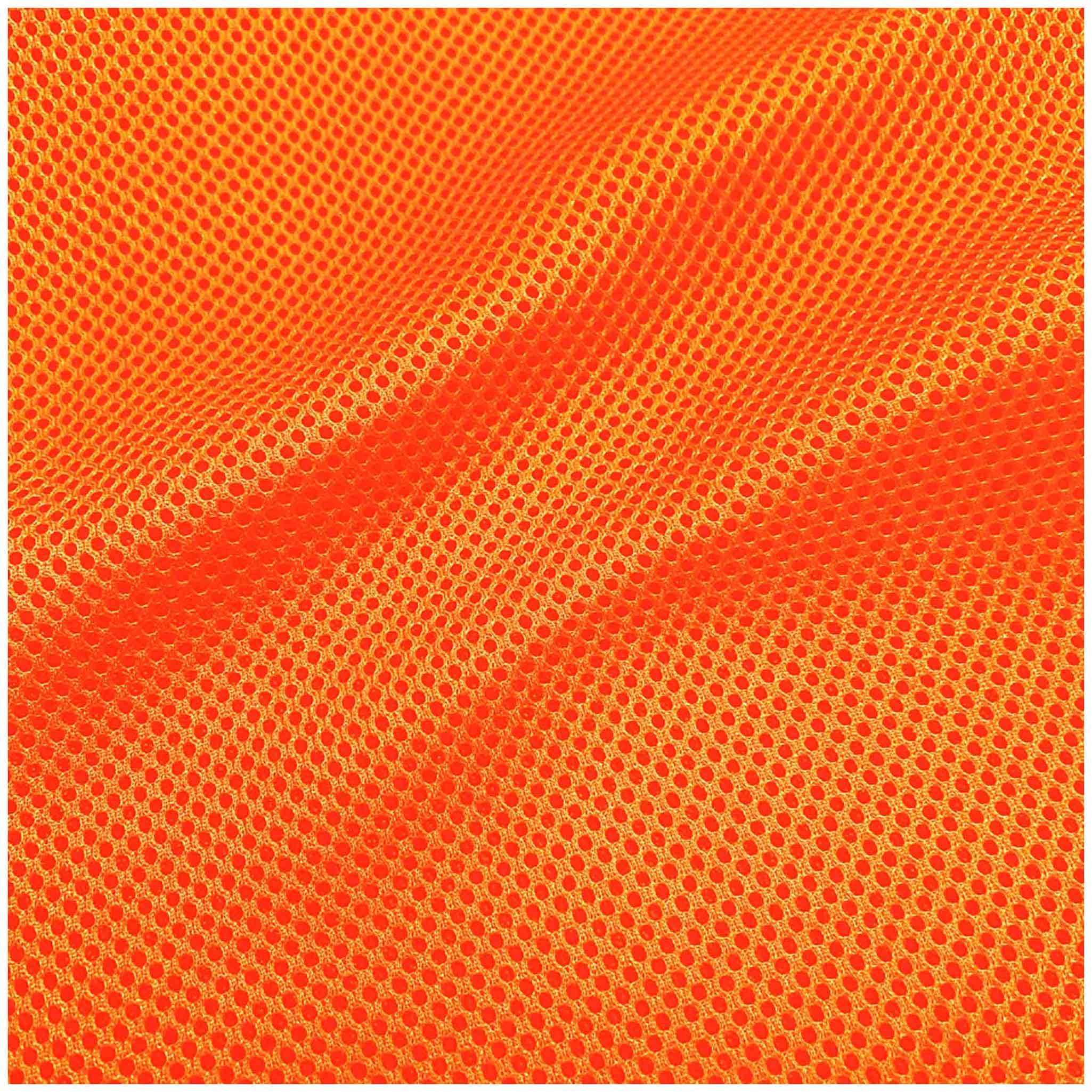 maDDma Stoff 3D Air Mesh 4mm Distanzgewebe 150cm Meterware Polyester Rucksack DIY, neonorange