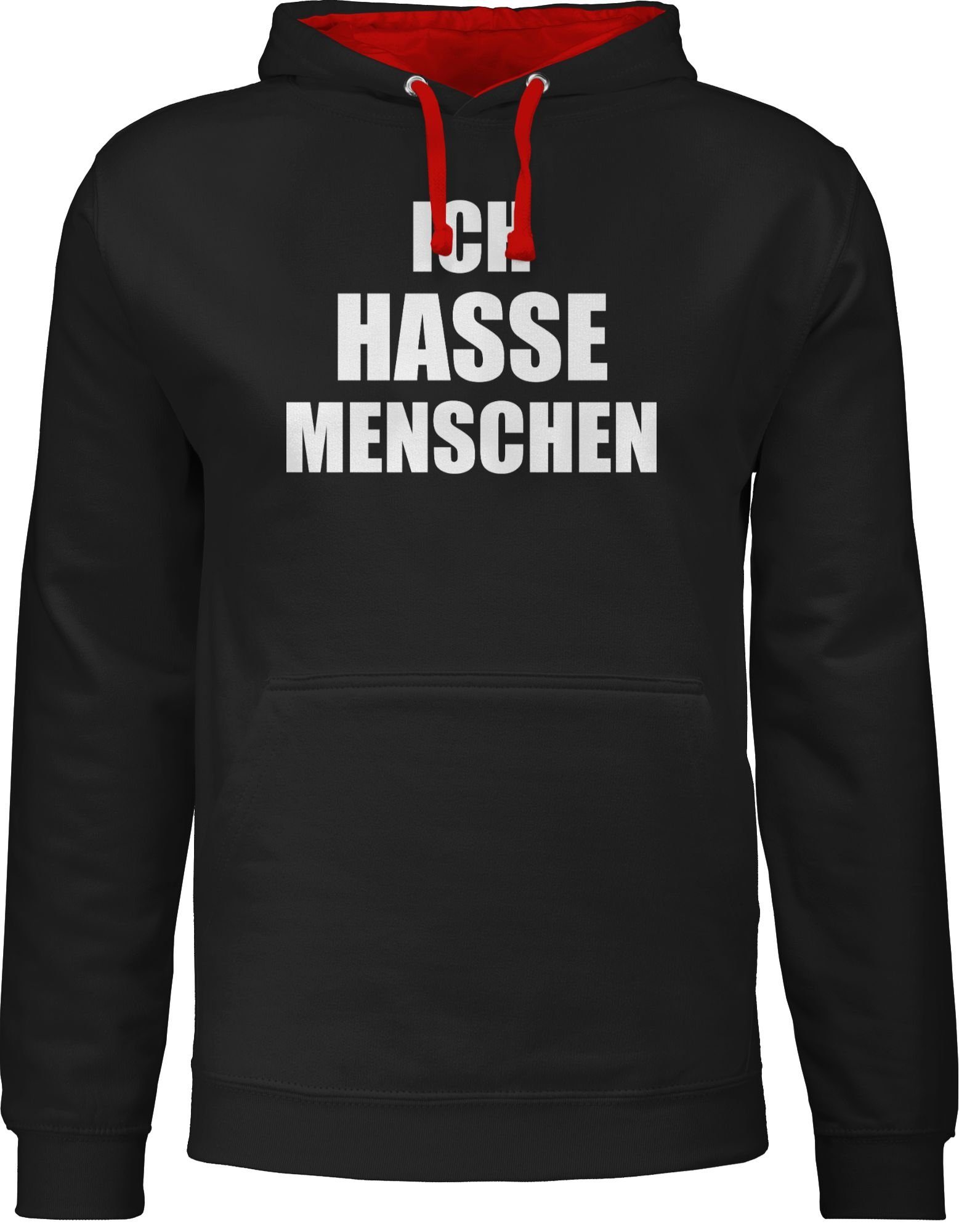 Shirtracer Hoodie »Ich hasse Menschen Sprüche Statement mit Spruch