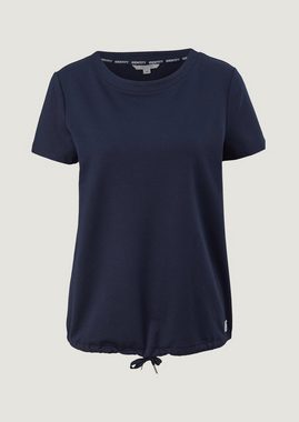 comma casual identity Kurzarmshirt T-Shirt mit Tunnelzug Paspel
