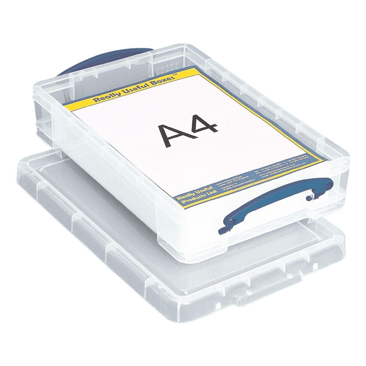 REALLYUSEFULBOX Aufbewahrungsbox, 4 Liter, verschließbar und stapelbar