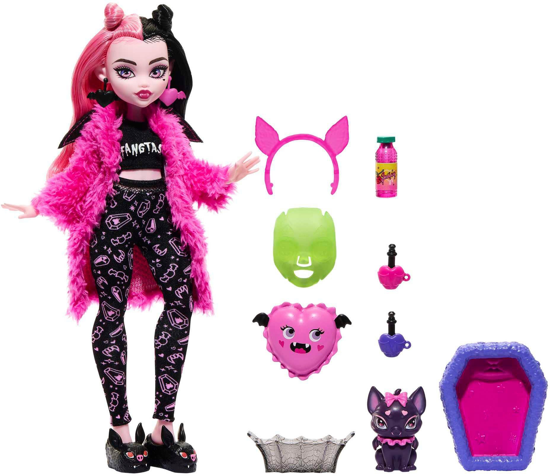 MonsterHigh™ Anziehpuppe Creepover Draculaura - Schaurig schöne Pyjamaparty