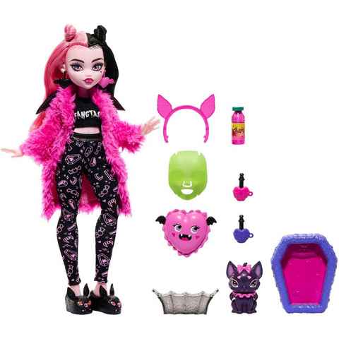 Mattel® Anziehpuppe Monster High, Creepover Draculaura - Schaurig schöne Pyjamaparty