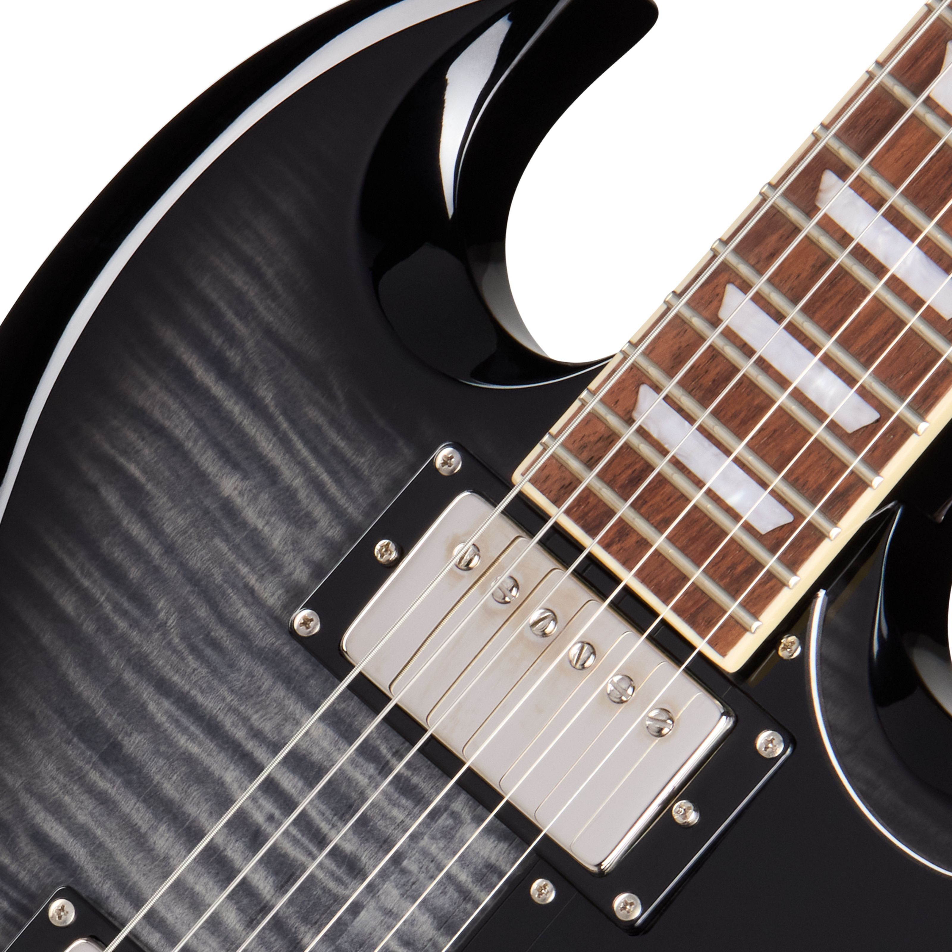 Epiphone E-Gitarre, E-Gitarren, Double Cut Modelle, SG Tribute Plus Ebony Burst - Double Cut Modelle