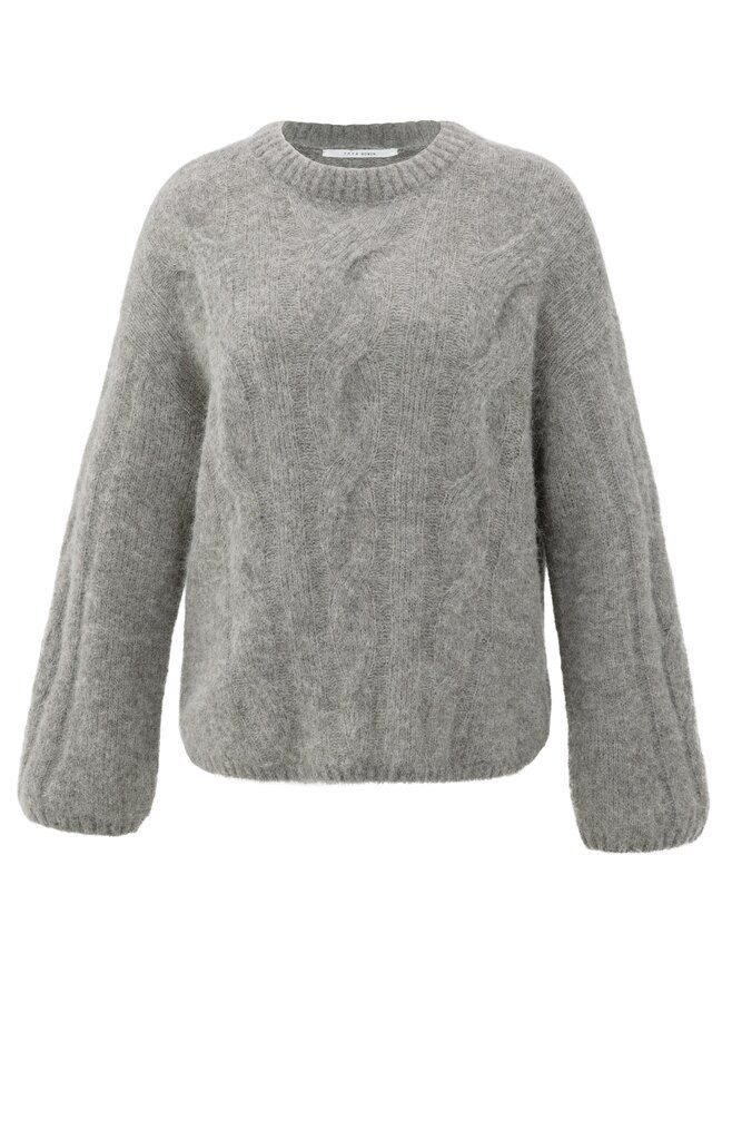 YAYA Rundhalspullover Weicher Zopfmuster-Pullover günstig online kaufen