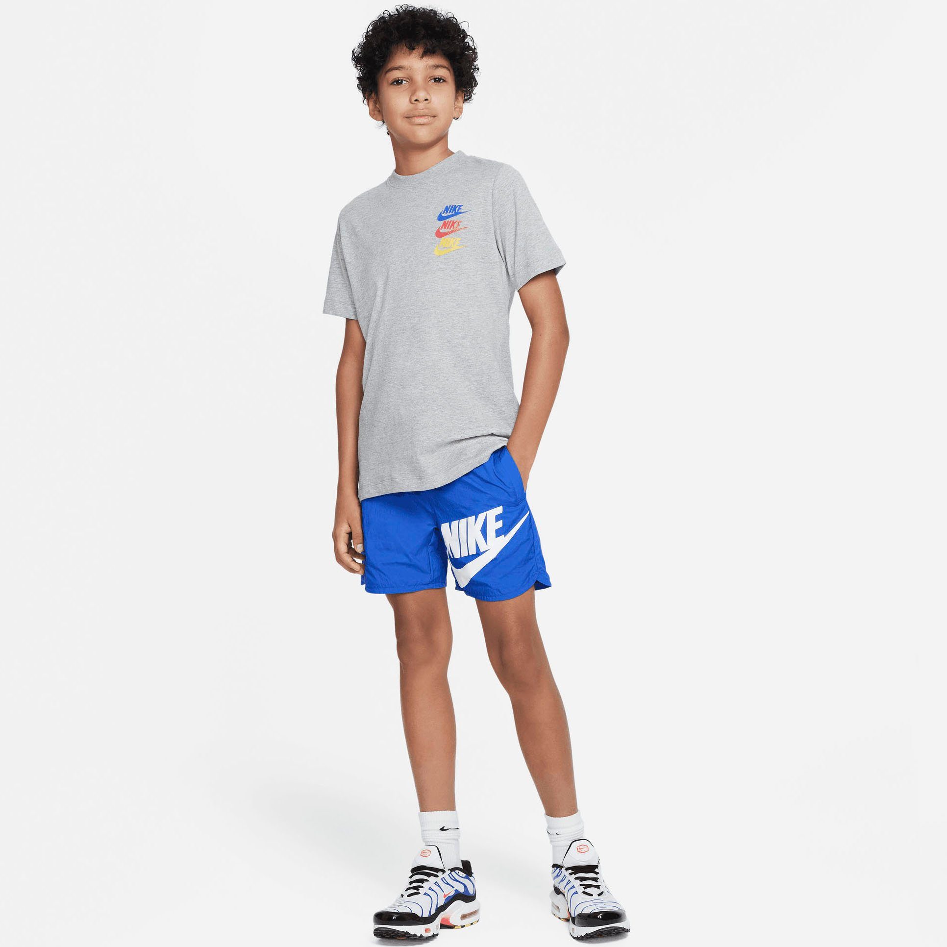 Kids' Big Shorts (Boys) Nike blau Woven Sportswear Shorts