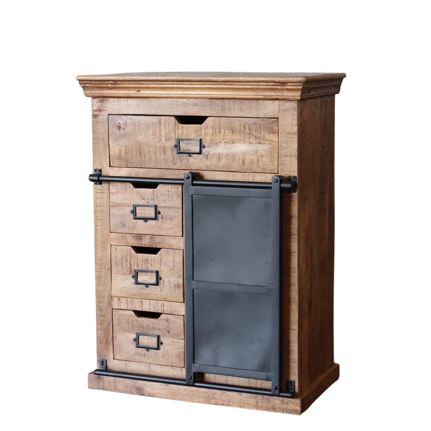 baario Kommode Kommode SELCE 100cm hoch, massiv Industrial Style Sideboard Vintage