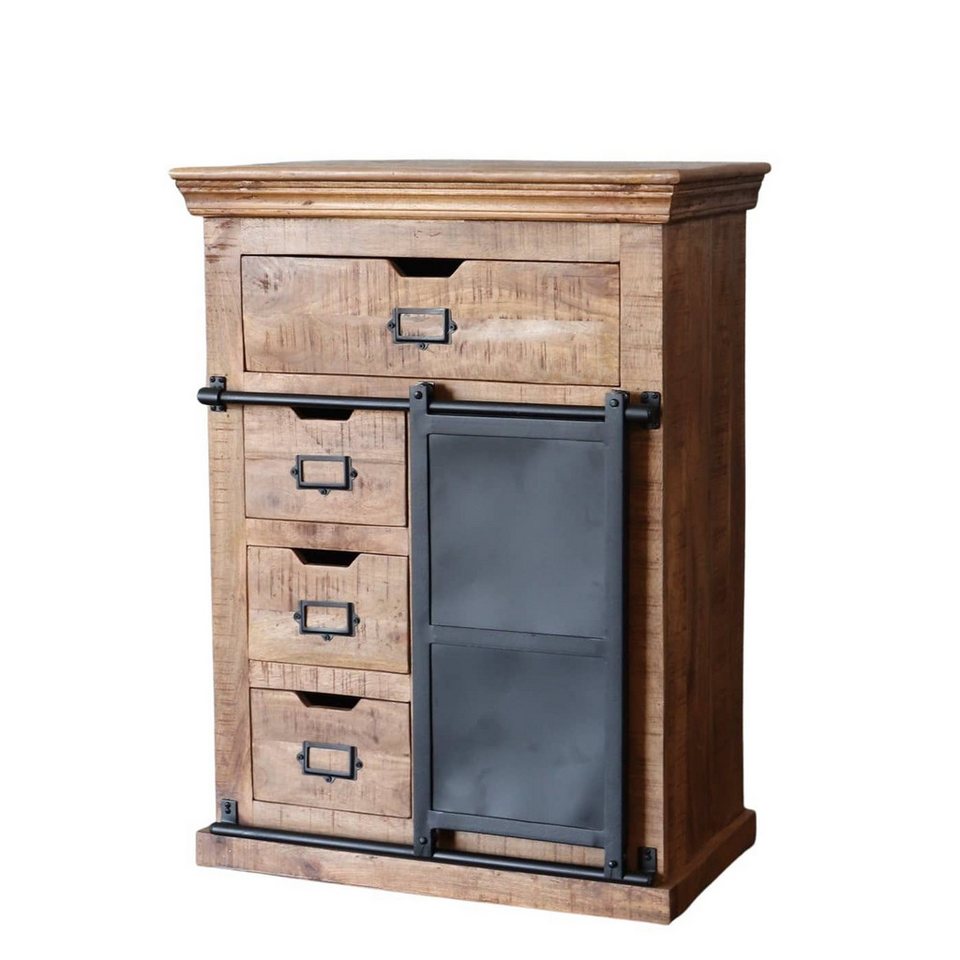 baario Kommode Kommode SELCE 100cm hoch, massiv Industrial Style Sideboard Vintage