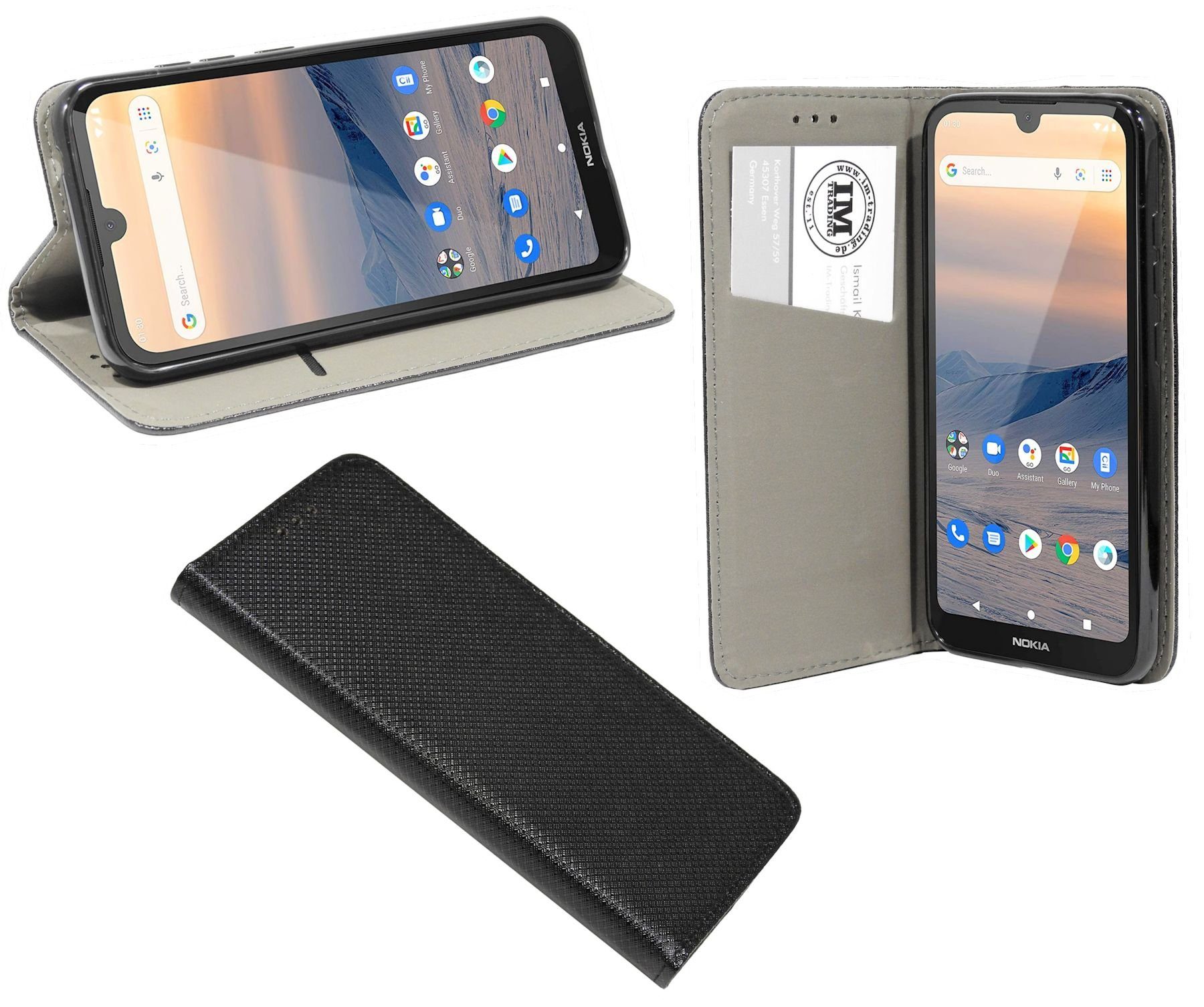 cofi1453 Handyhülle Hülle Tasche für Nokia 1.3, Kunstleder Schutzhülle Handy Wallet Case Cover mit Kartenfächern, Stan