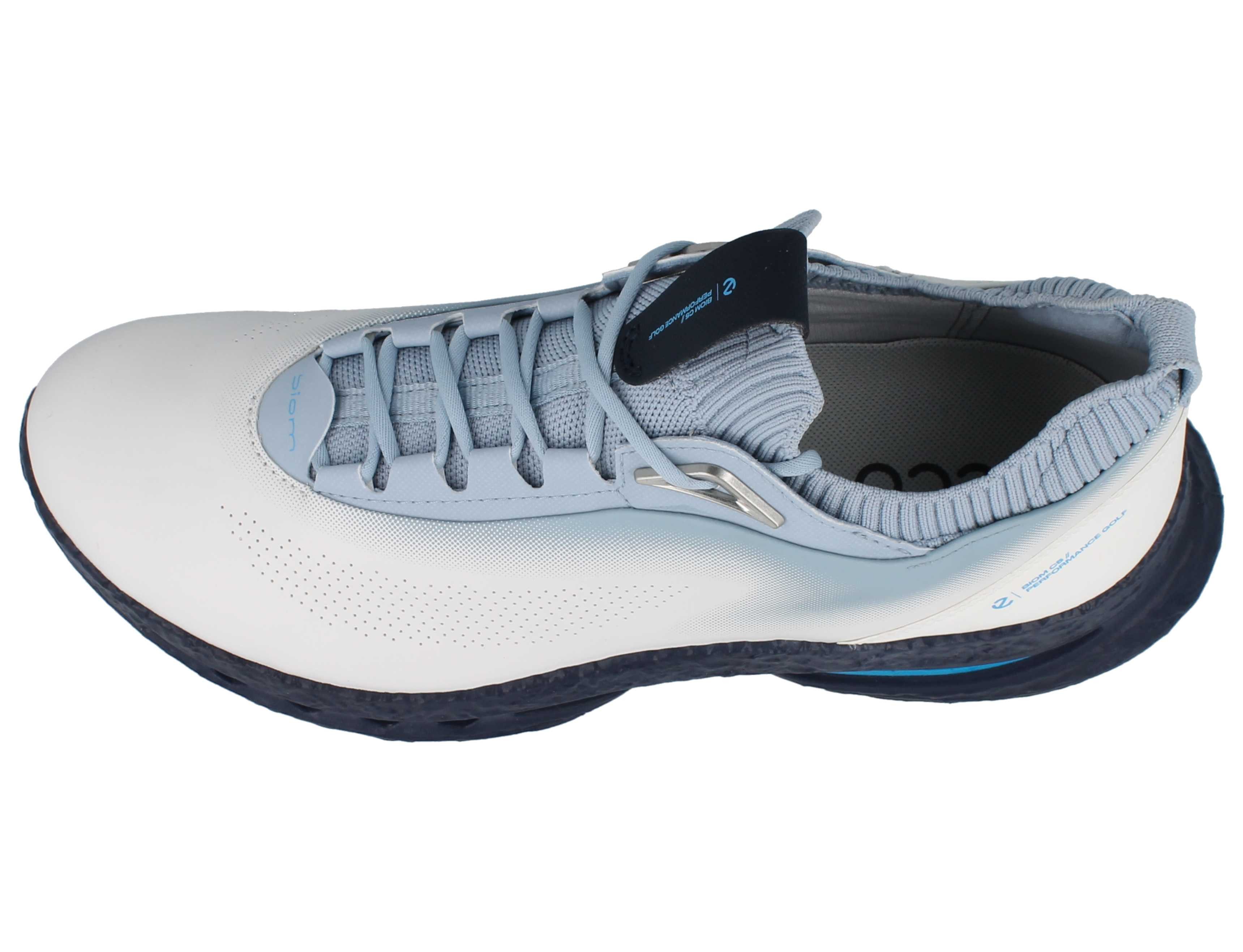 Ecco ECCO Biom C5 Herren Golfschuhe weiss blau Glattleder - Größe: 45 Golfschuh Wasserdicht