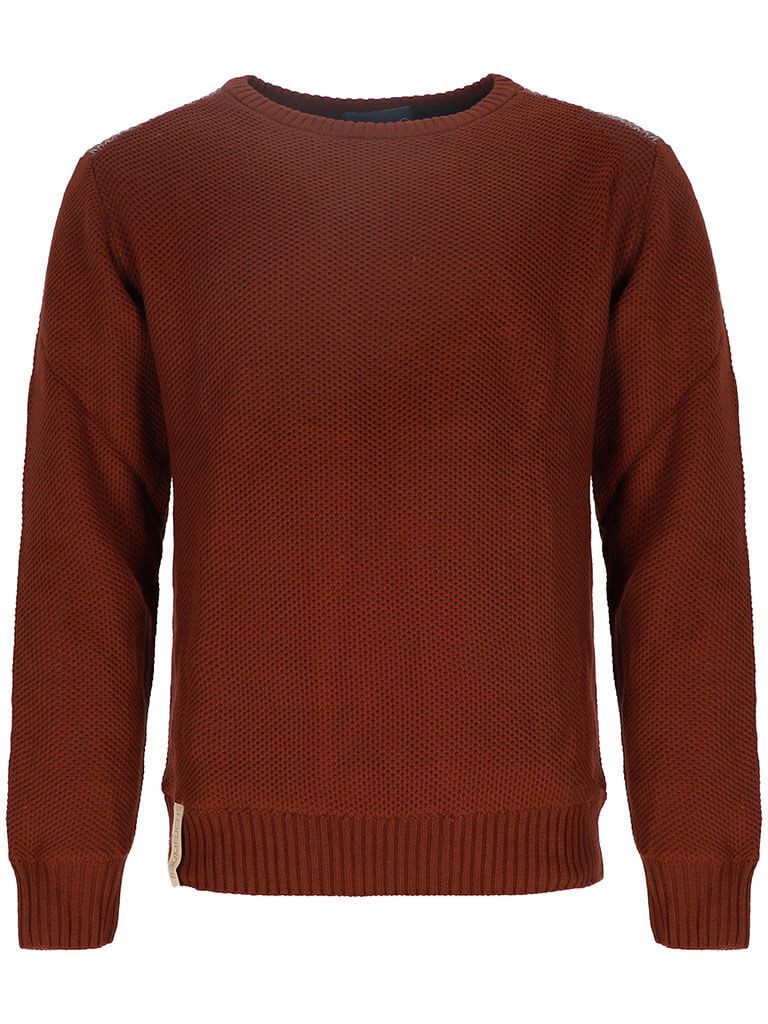 Baumfuchs Rundhalspullover 80742 Herren Strickpullover mit Polarfleece gebondet und Strickmuster