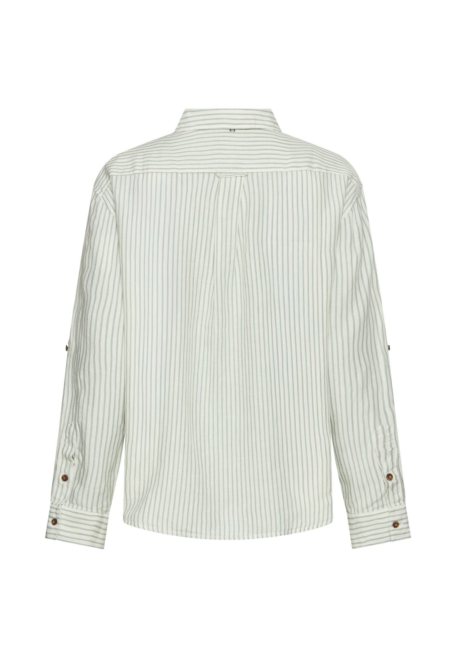 camel active Hemdbluse Bluse mit Kentkragen Langarm gestreift