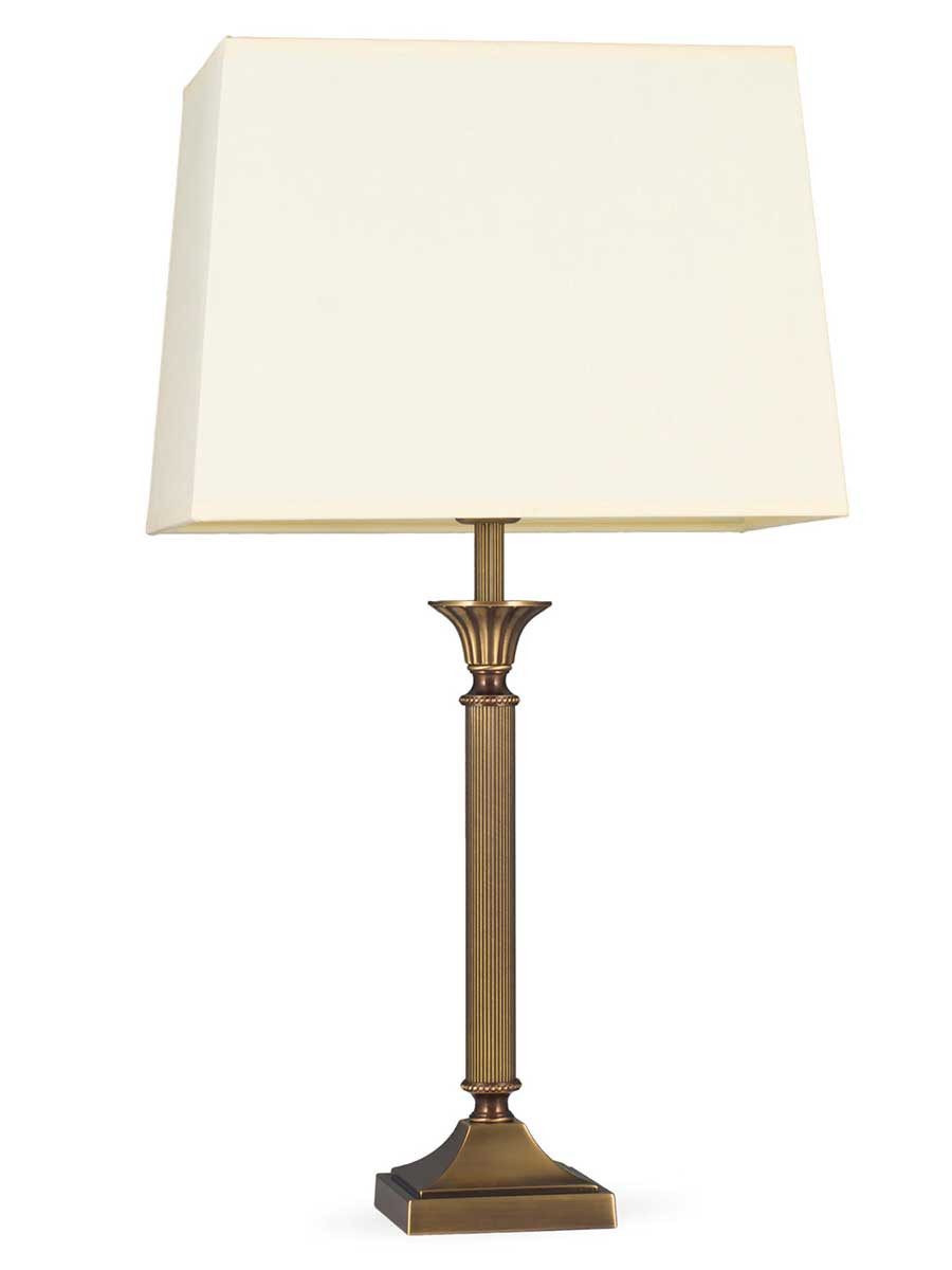 Helios Leuchten Tischleuchte Tischlampe Messing antik vintage Stoffschirm rechteck gelb, Schreibtischlampe Nachttischlampe, Handarbeit echtes Messing. Reduzierter Preis € 109,55. Unverbindliche Preisempfehlung € 129,90