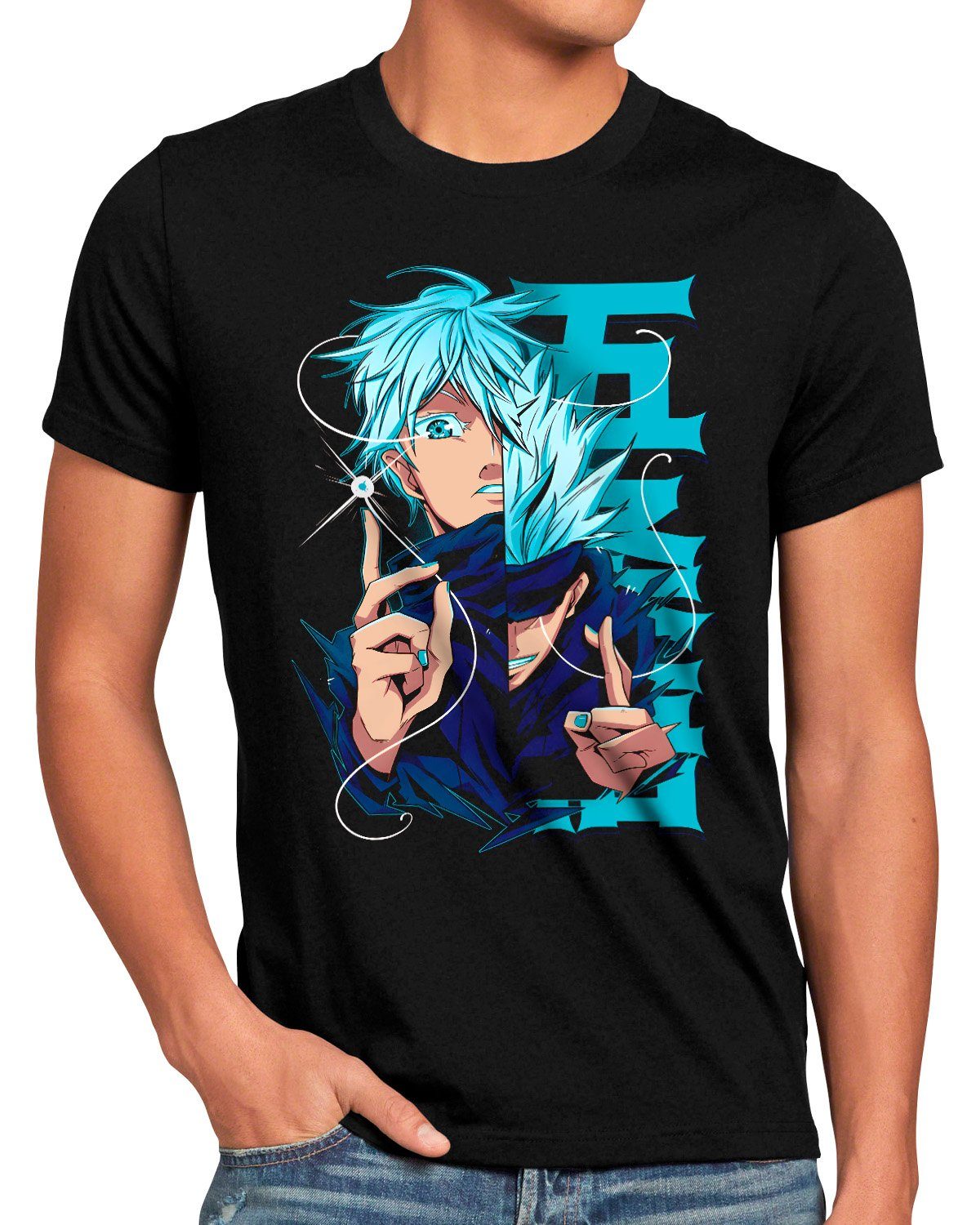 Print-Shirt anime style3 jujutsu japan kaisen manga