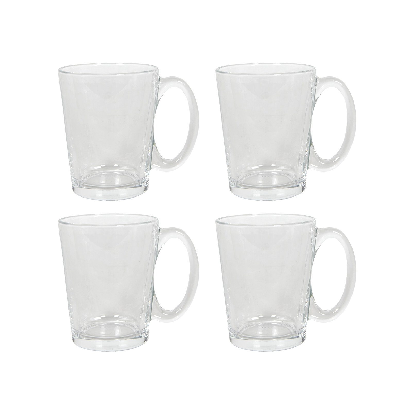 Neuetischkultur Tasse Tasse 4 Teetasse Glastasse Kaffeetasse Stück Glas, ml, 300
